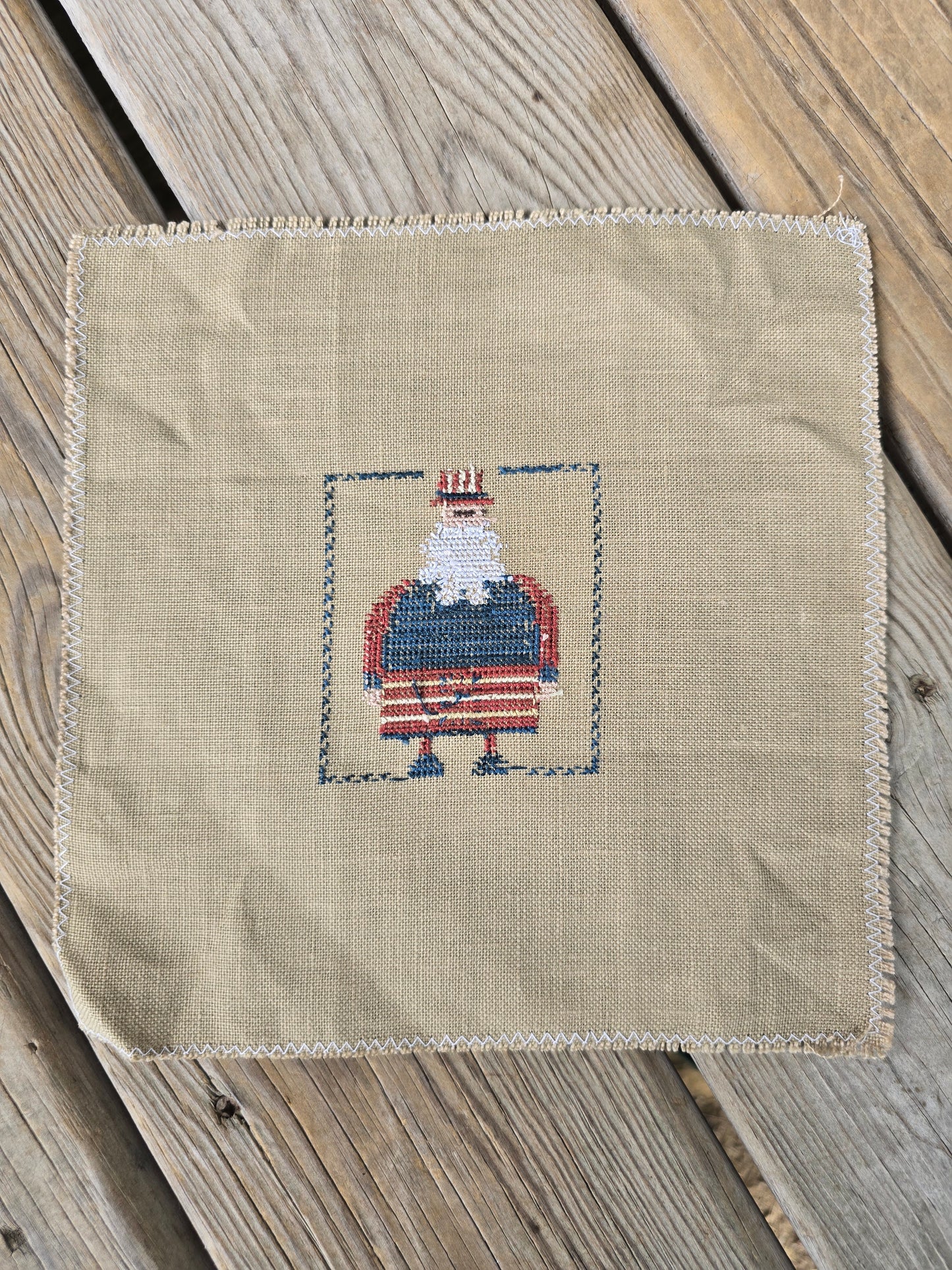Uncle Sam - Completed Cross Stitch