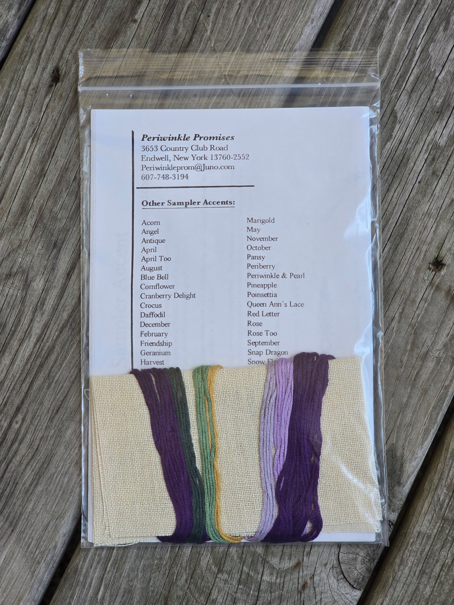 Periwinkle Promises - Crocus Sampler Accent - Sampler Accents - Cross Stitch Kit
