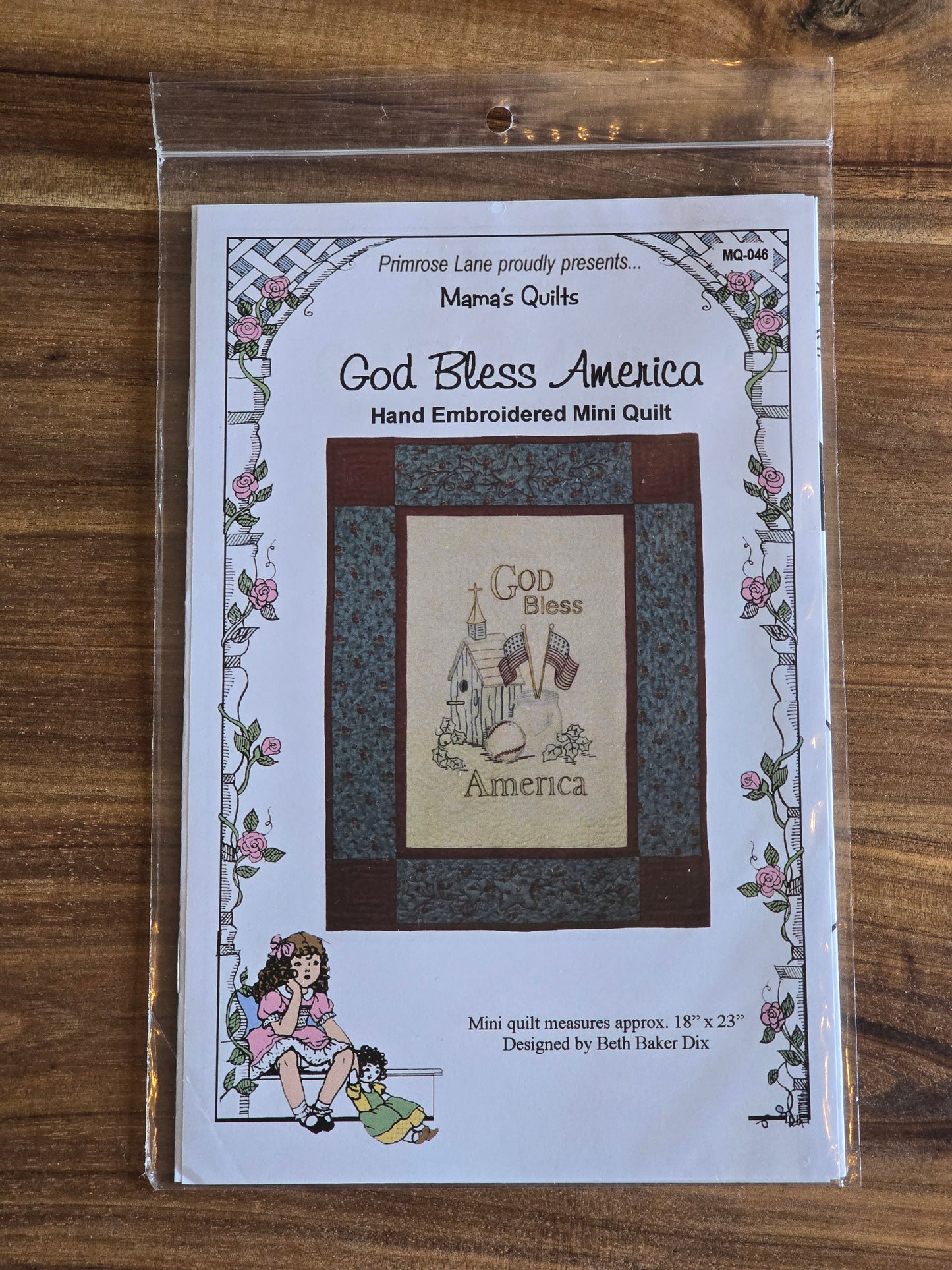 Primrose Lane - God Bless America -Embroidery and Quilt Pattern