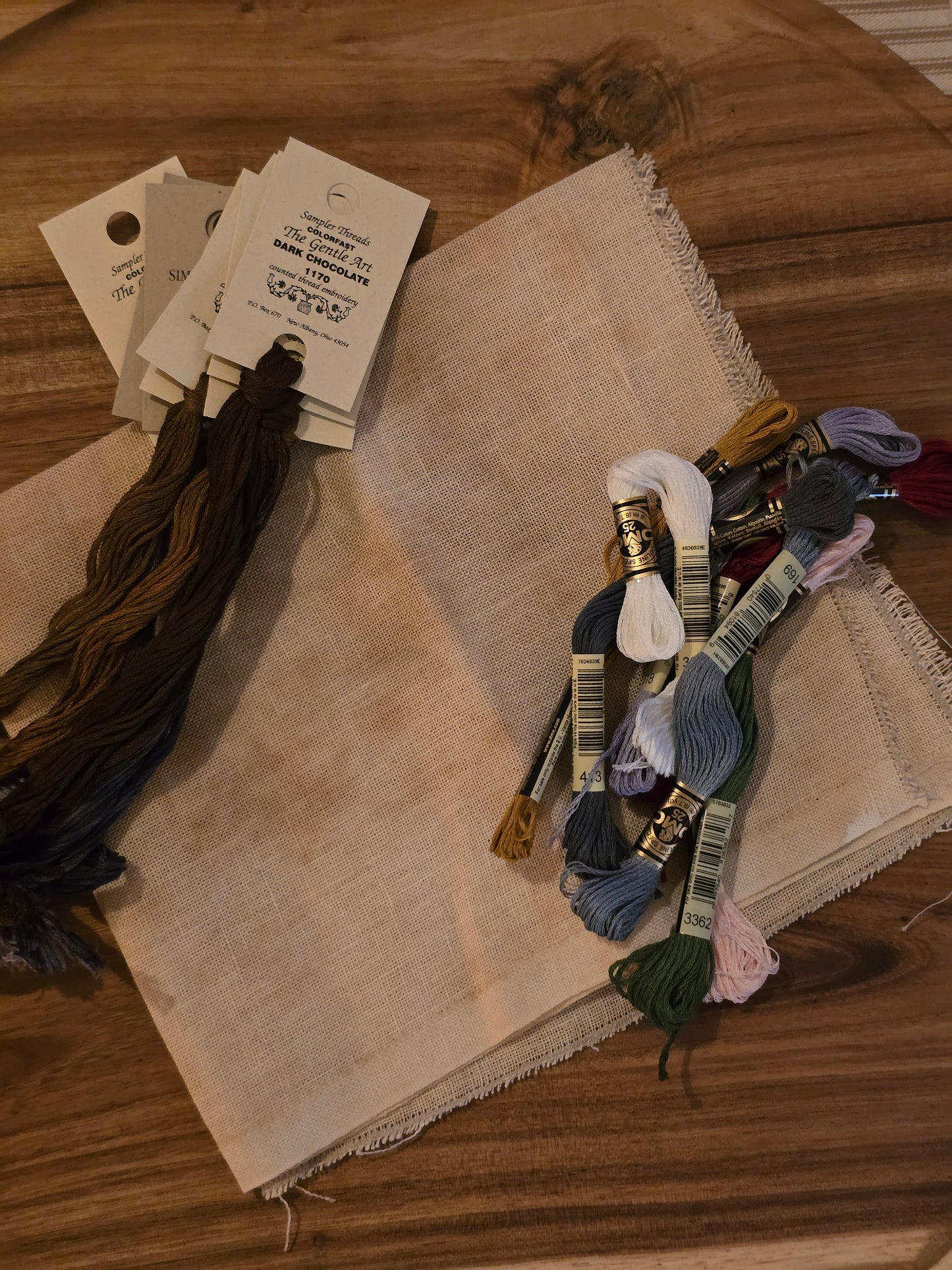 The Primitive Hare - Christmas Carol Sampler - Tiny Timmy and Scrooge Sampler - Cross Stitch Kit