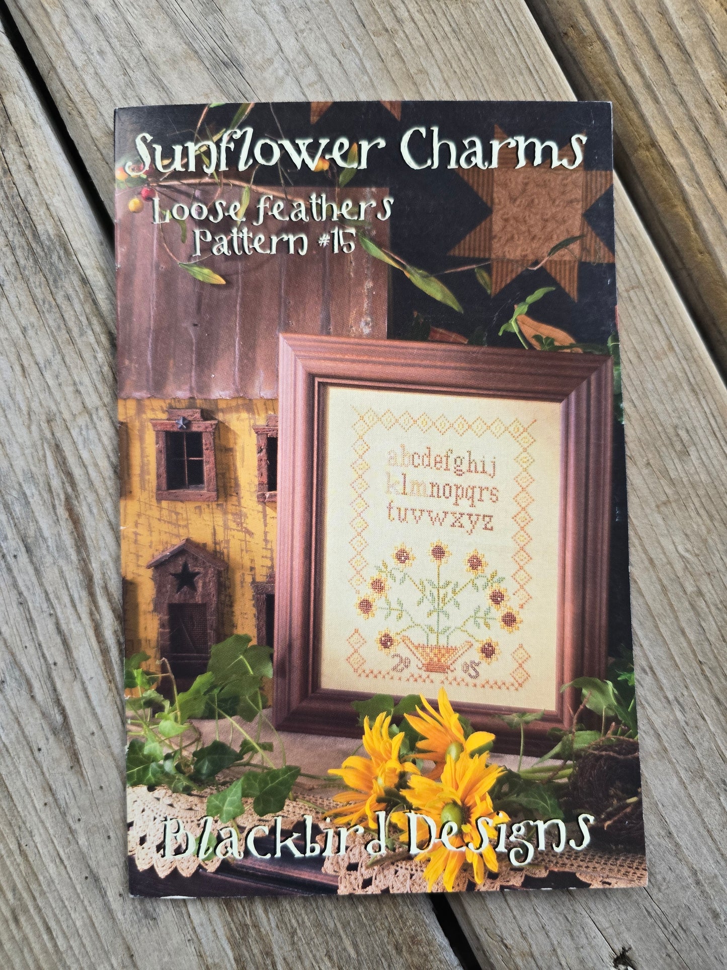 Blackbird Designs - Sunflower Charms - Loose Feathers Pattern #15 - Cross Stitch Pattern