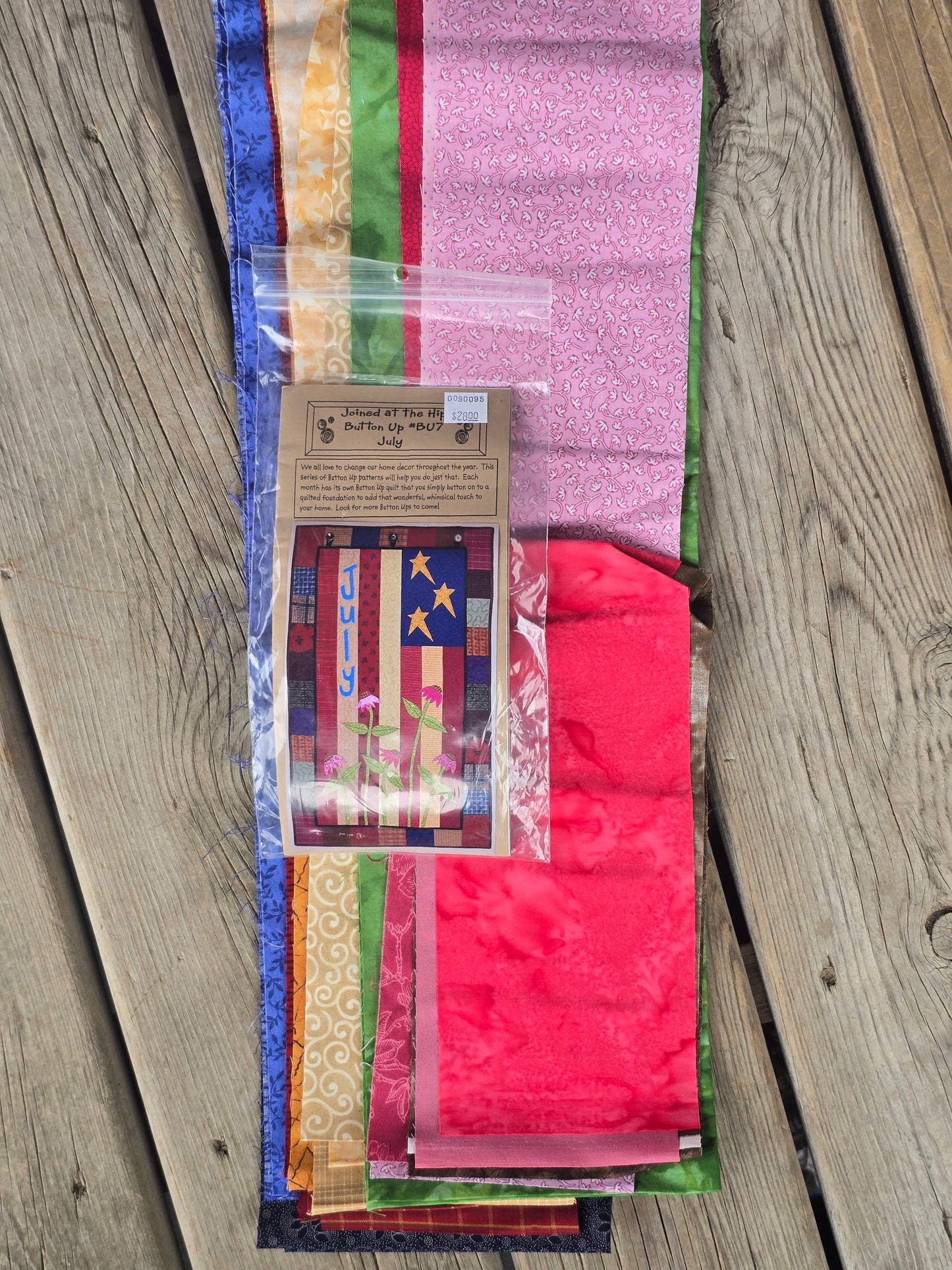 Joined At The Hip - Button Up #BU7 July - Quilt - Kit