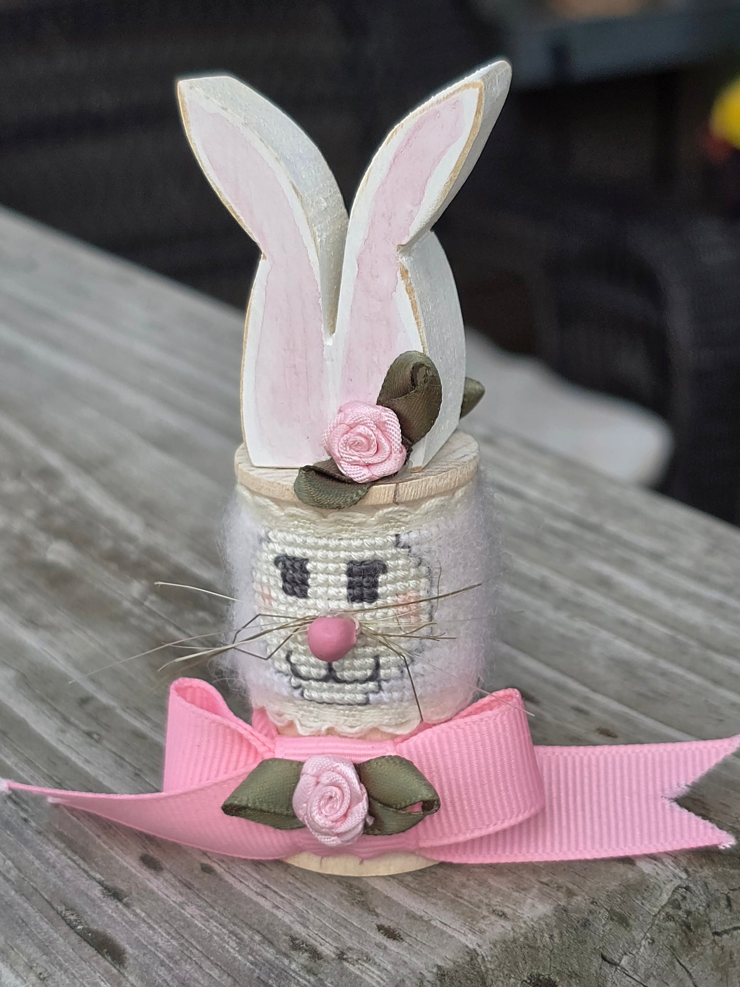 Faithwurks - Easter Rabbit - Seasonal Spool Decoration