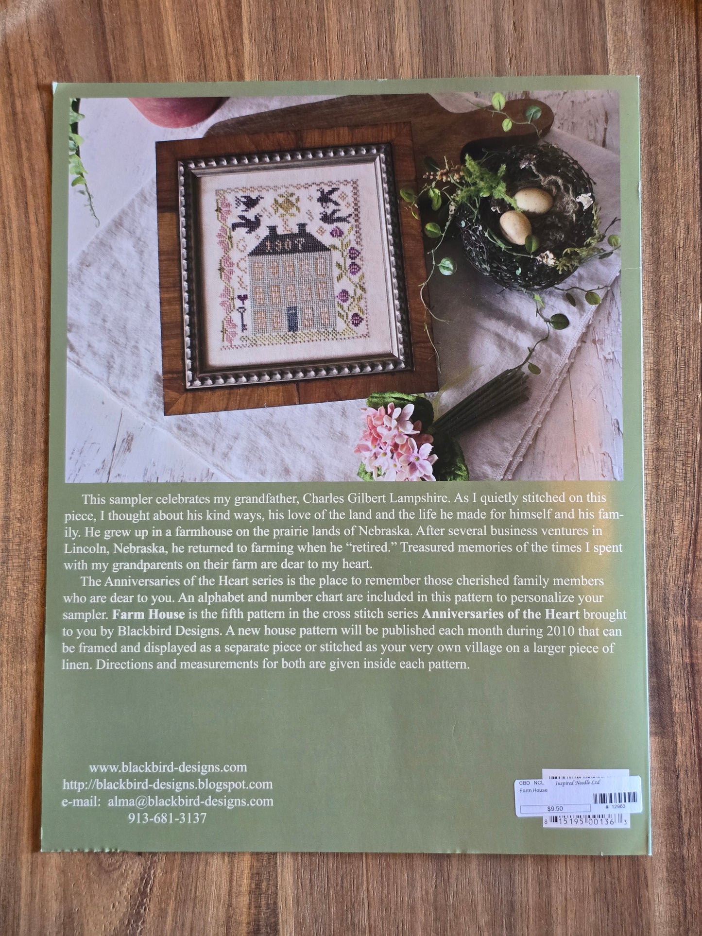 Blackbird Designs - Farm House - Anniversaries of the Heart Pattern 5 - Cross Stitch Pattern