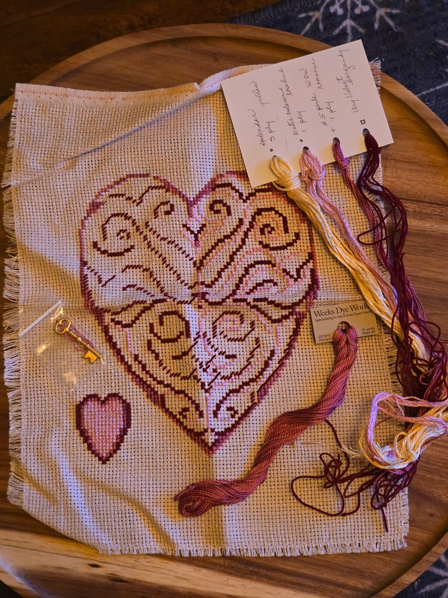 Aidaworks - Vintage Rose Pocket - Cross Stitch Kit