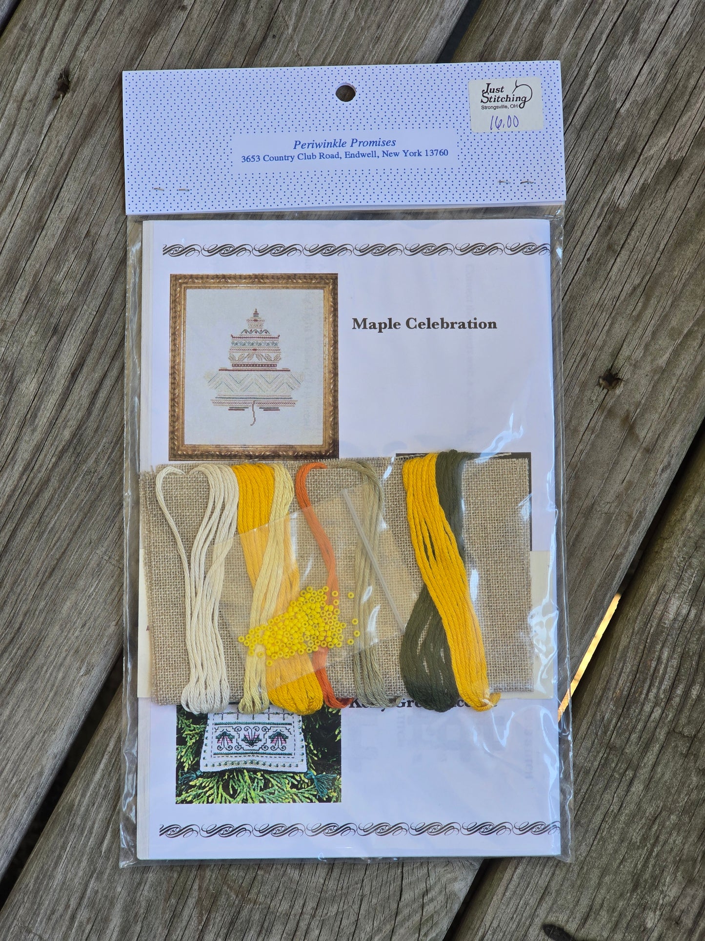 Periwinkle Promises - Sunflower Yellow - Sampler Accents - Cross Stitch Kit