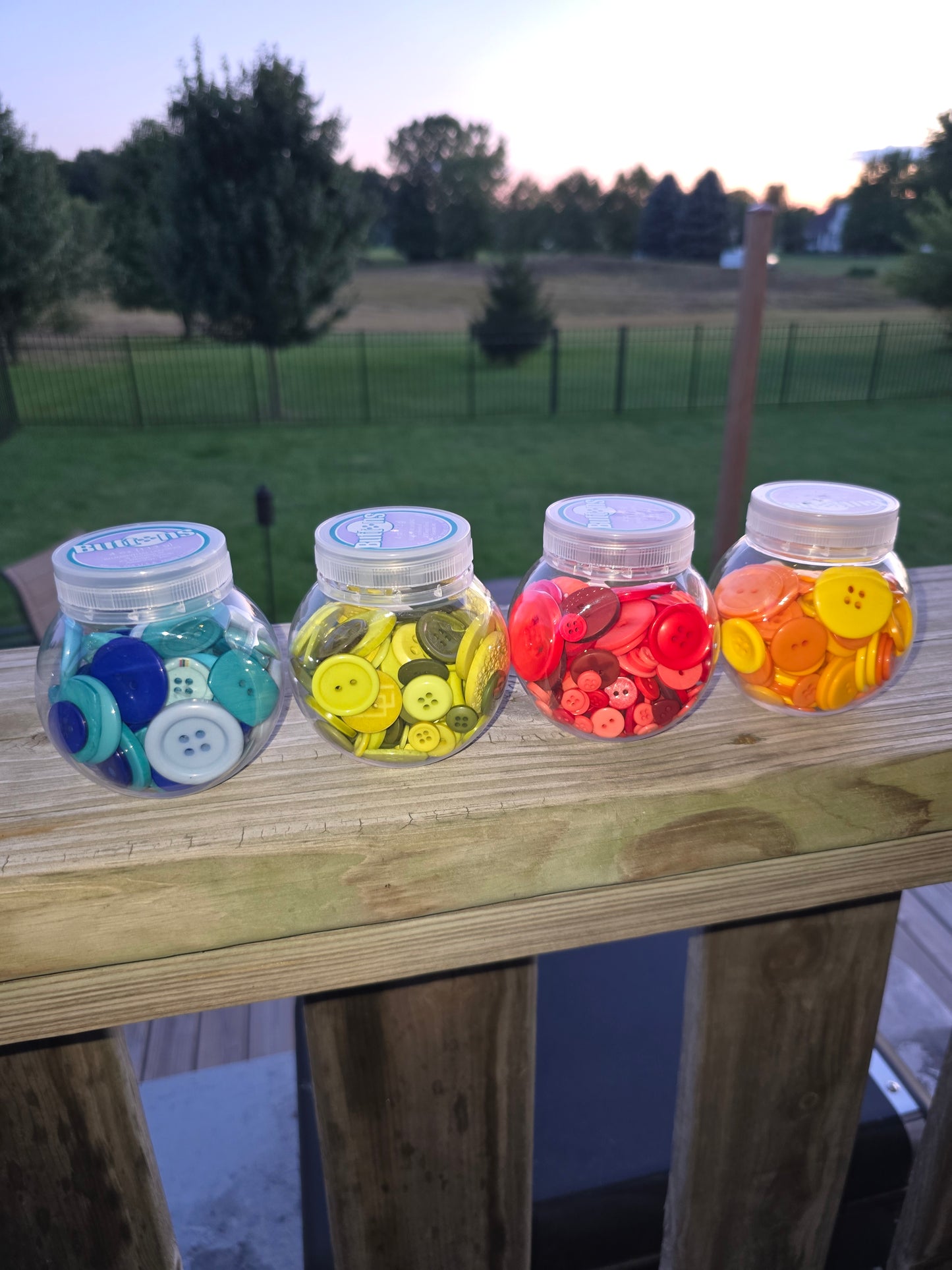 Blumenthal Lansing - Jar of Buttons - Red, Green, Blue or Marigold