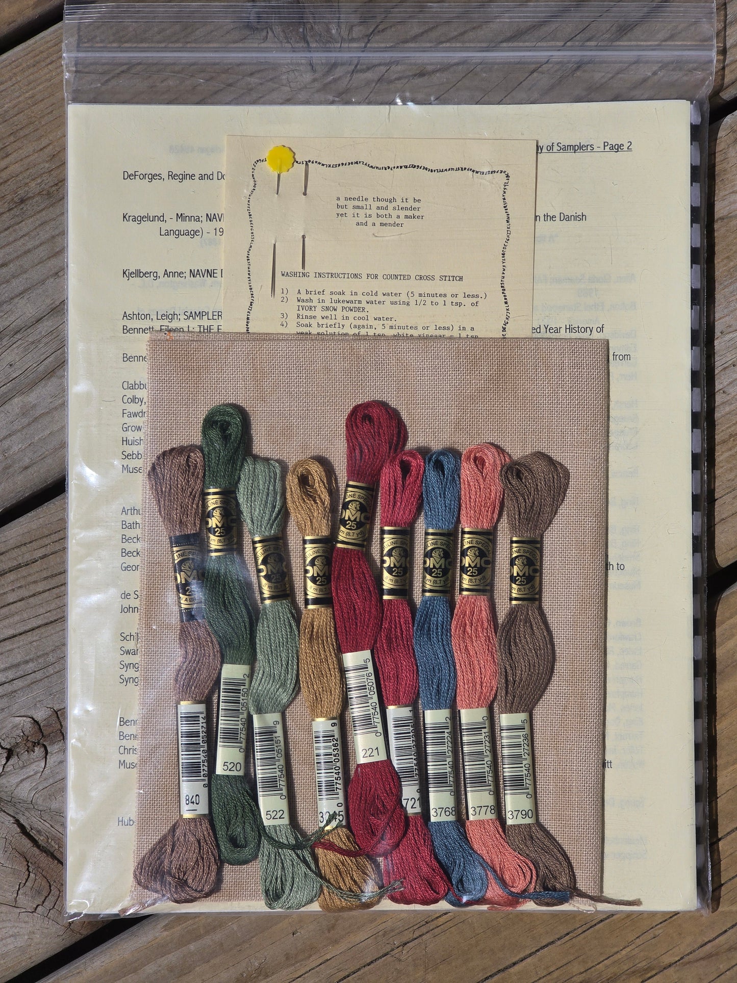 The Sampler House - Red Flower Sampler - Cross Stitch Kit
