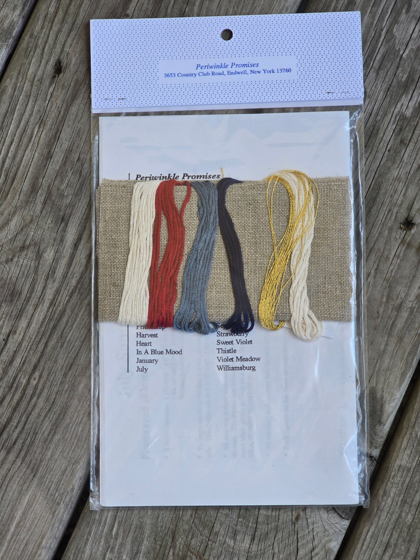 Periwinkle Promises - July Sampler Accent - Sampler Accents - Cross Stitch Kit