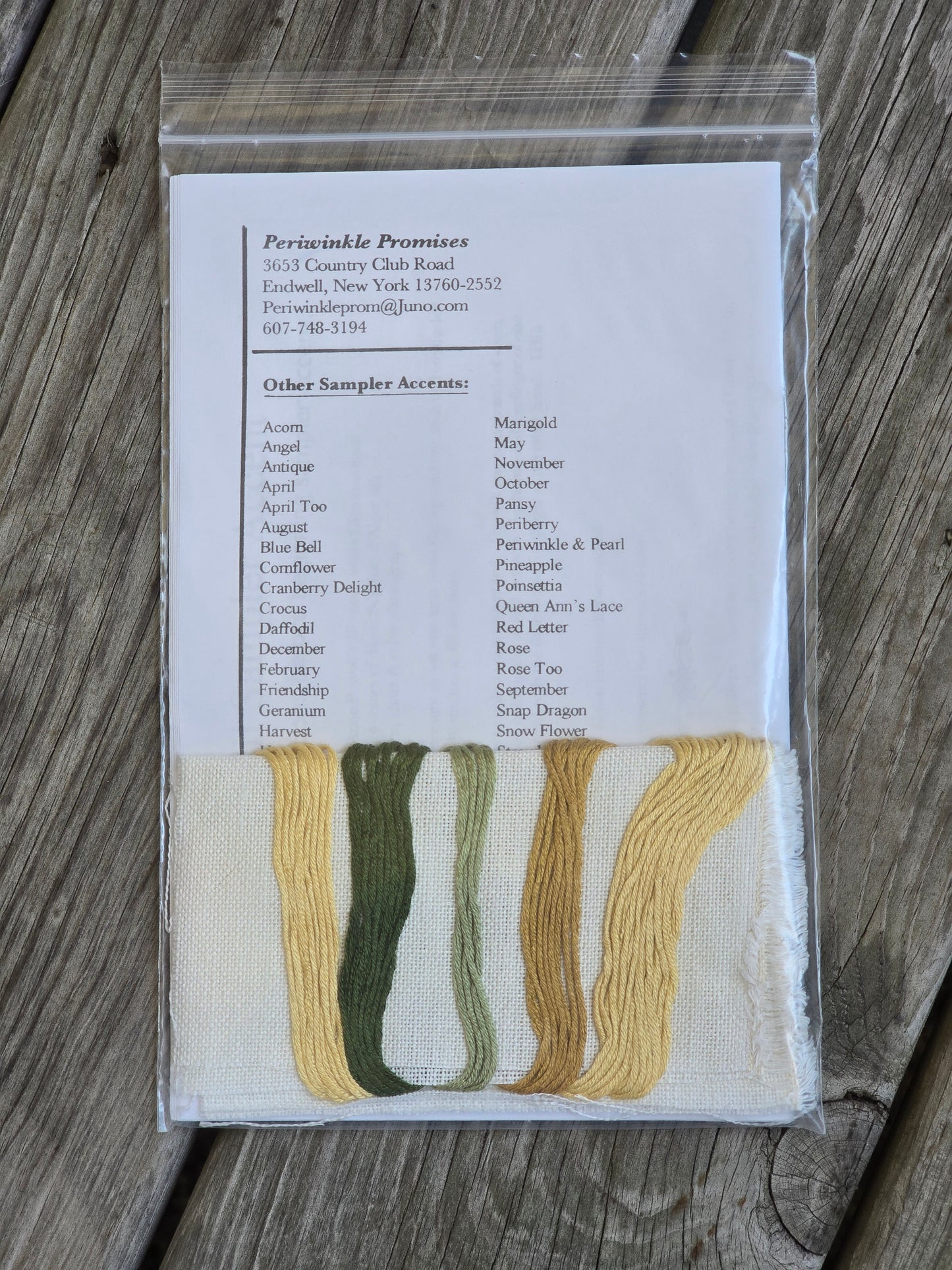 Periwinkle Promises - Daffodil Sampler Accent - Sampler Accents - Cross Stitch Kit