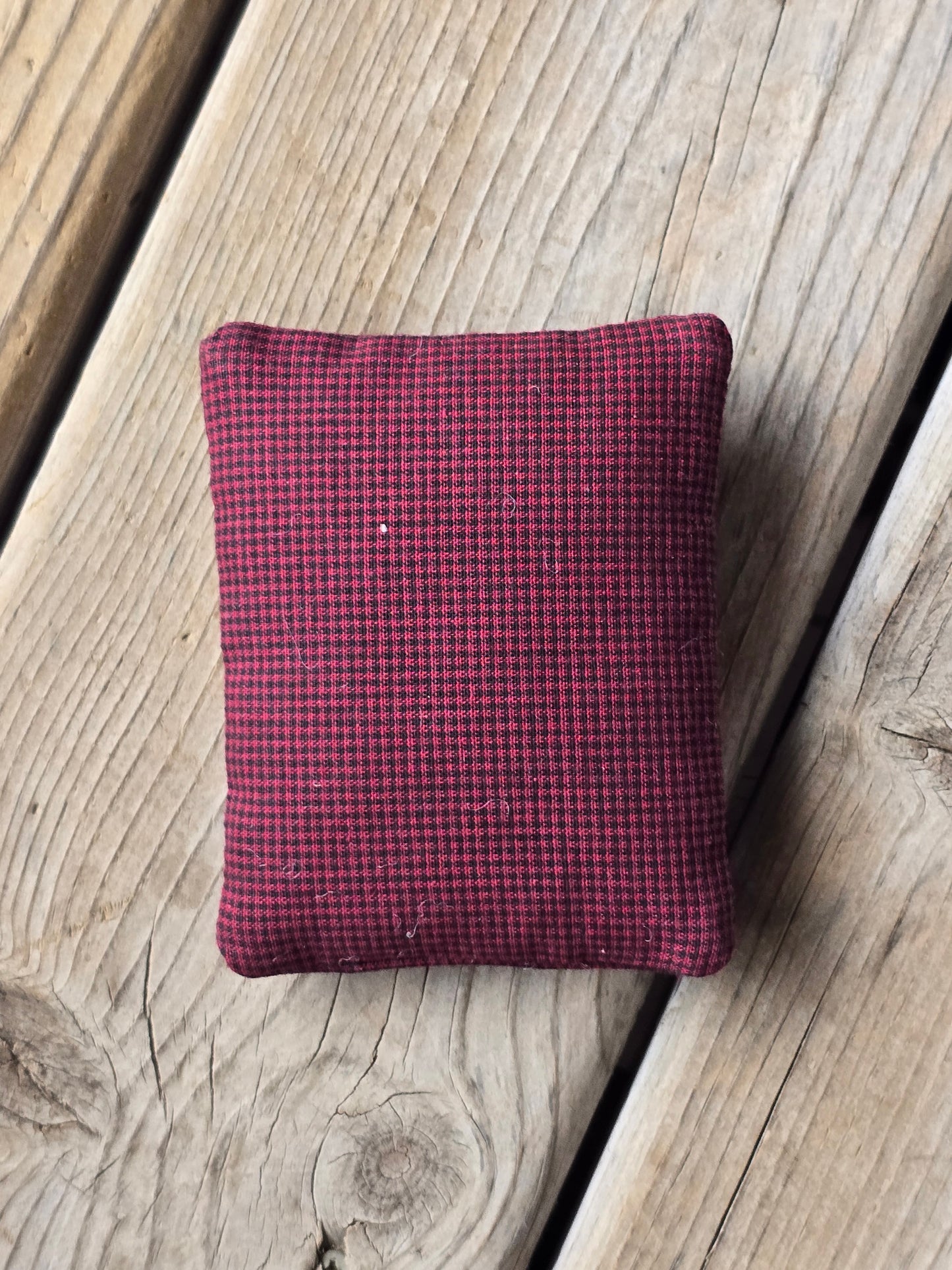 Mini Santa Pillow - Completed Cross Stitch