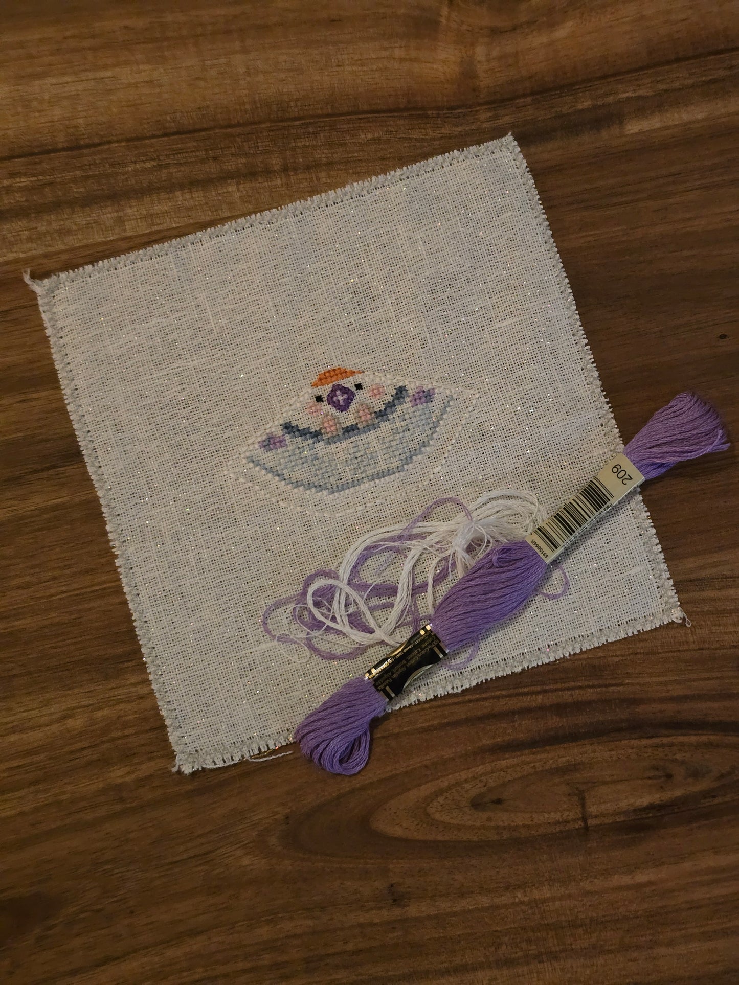 Just Nan - Frosty Winter Mouse in a House - Cross Stitch Pattern