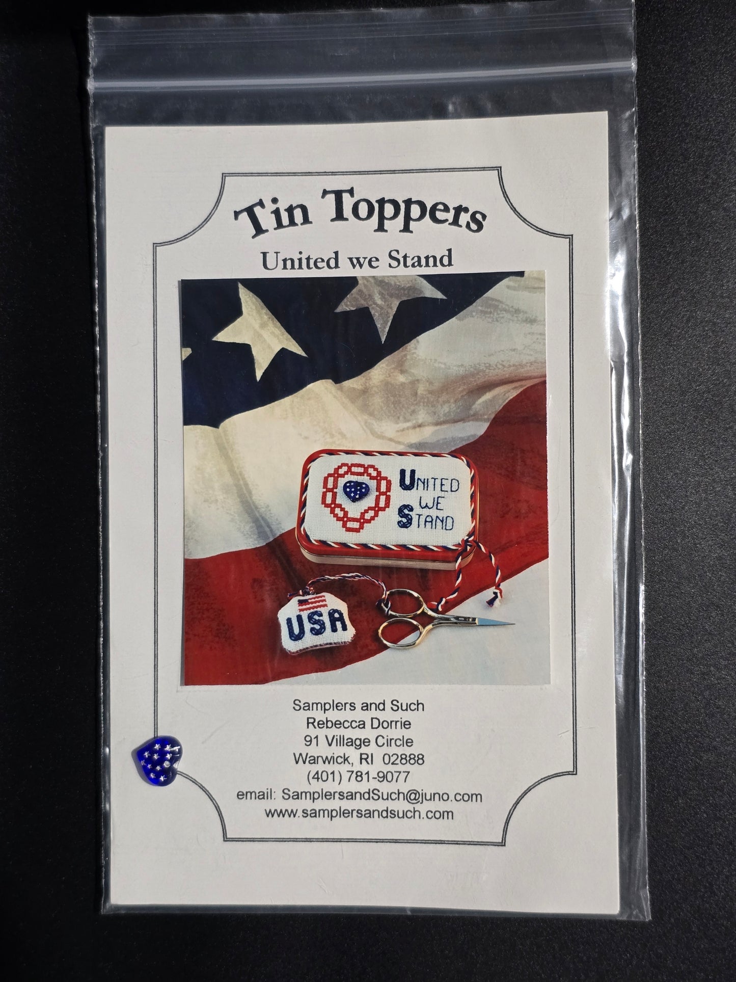 Samplers and Such - Tin Toppers - United We Stand