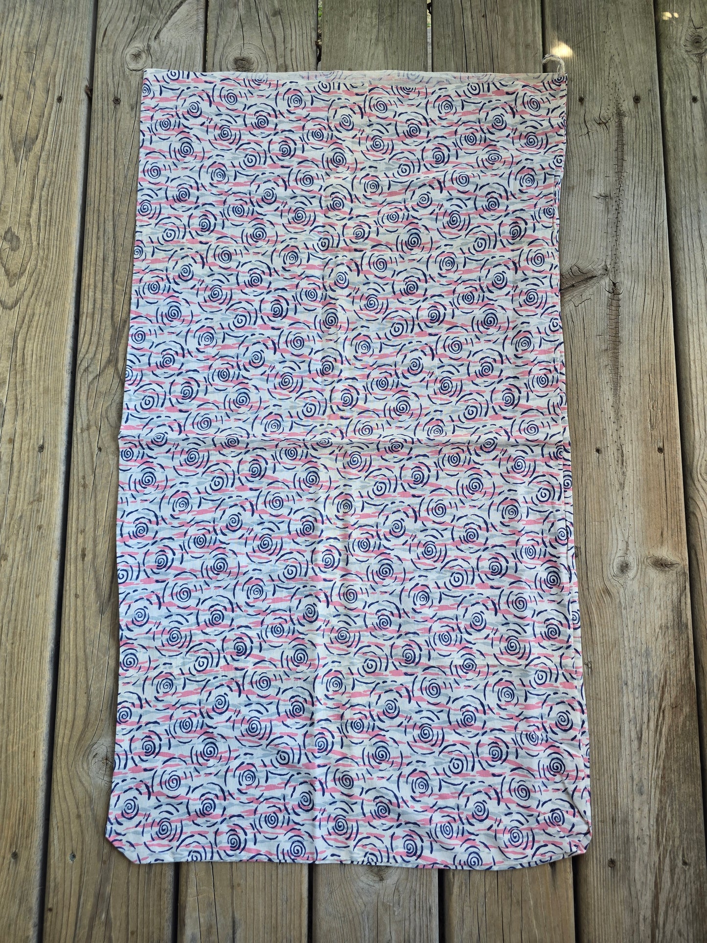 Blue, Pink, Gray Geometric - Linens - Feed Sack