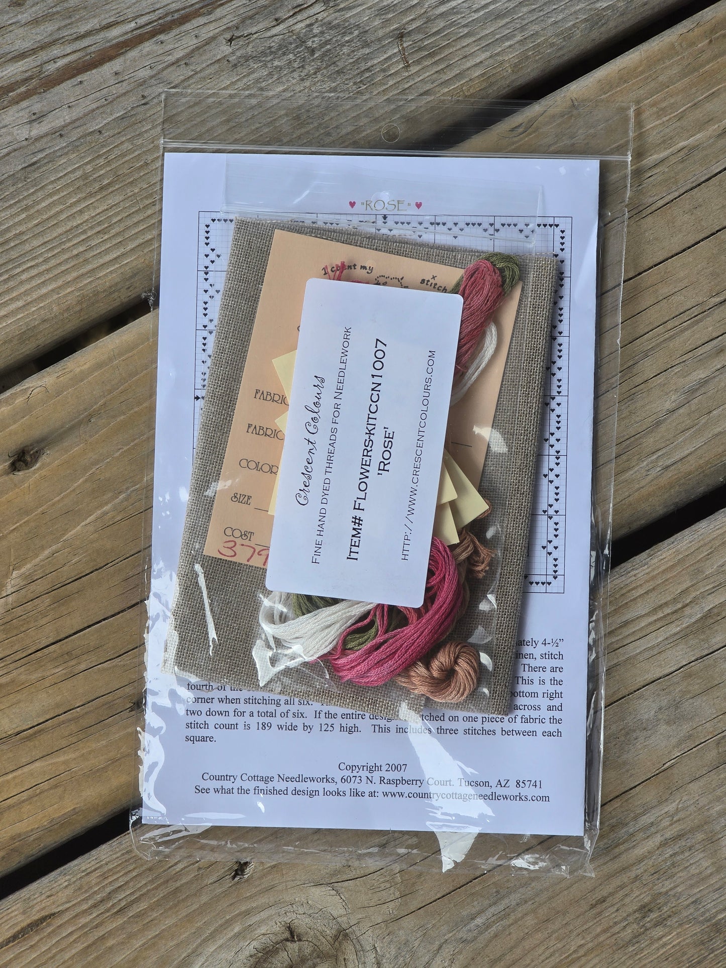 Country Cottage Needleworks - Rose - Cross Stitch Kit