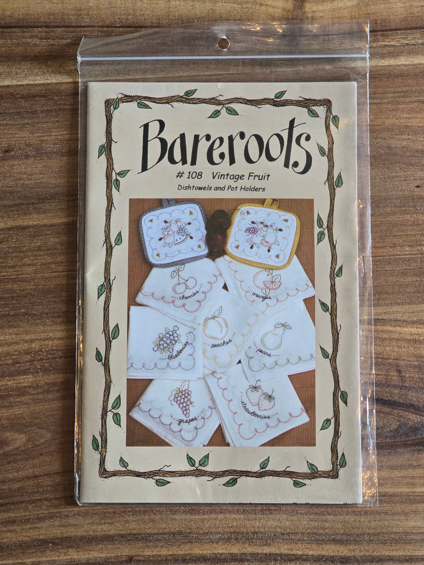 Bareroots - #108 - Vintage Fruit - Embroidery Pattern