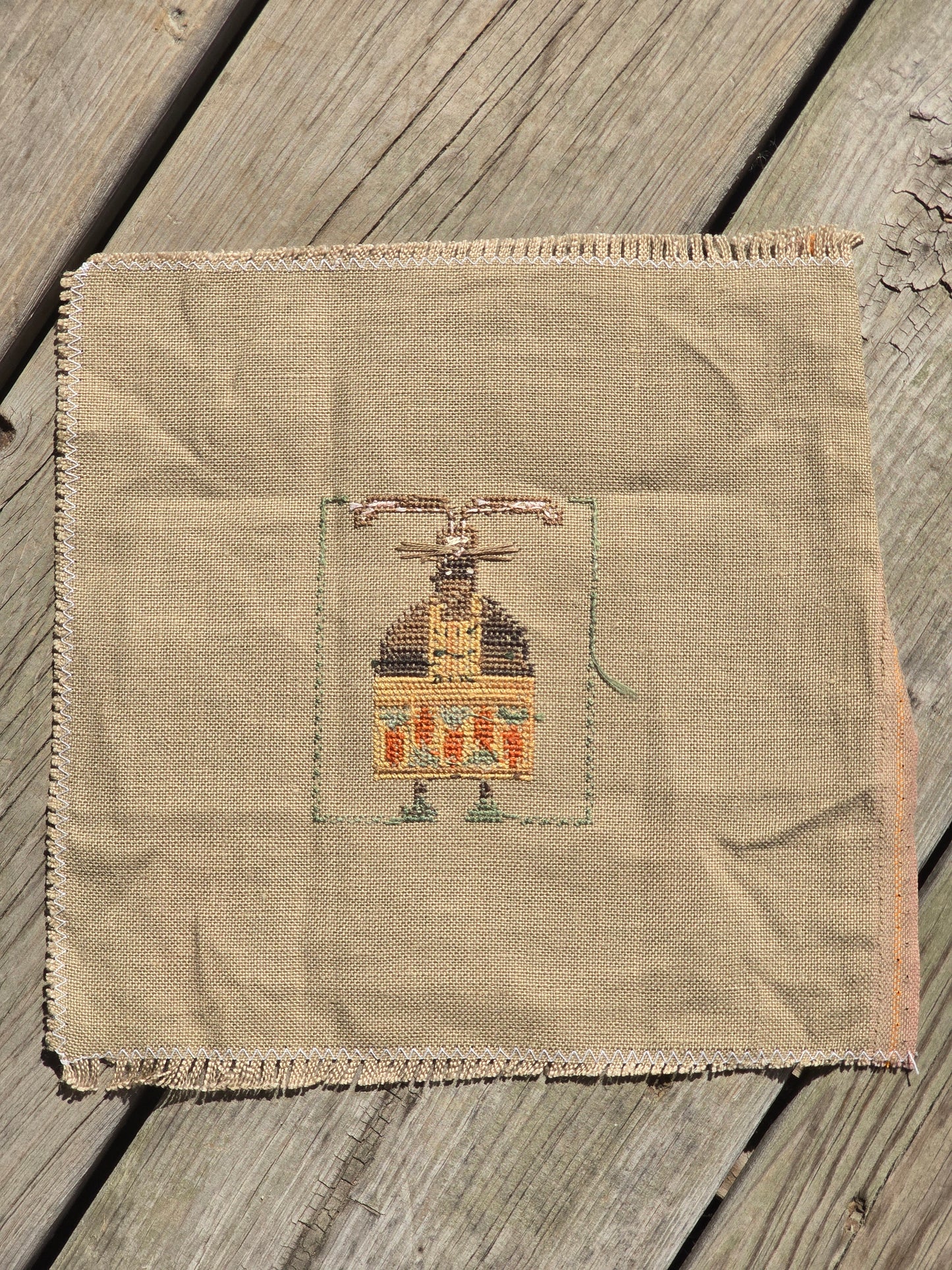 Heart in Hand - Wool Whimsy - Harriet - Completed Cross Stitch