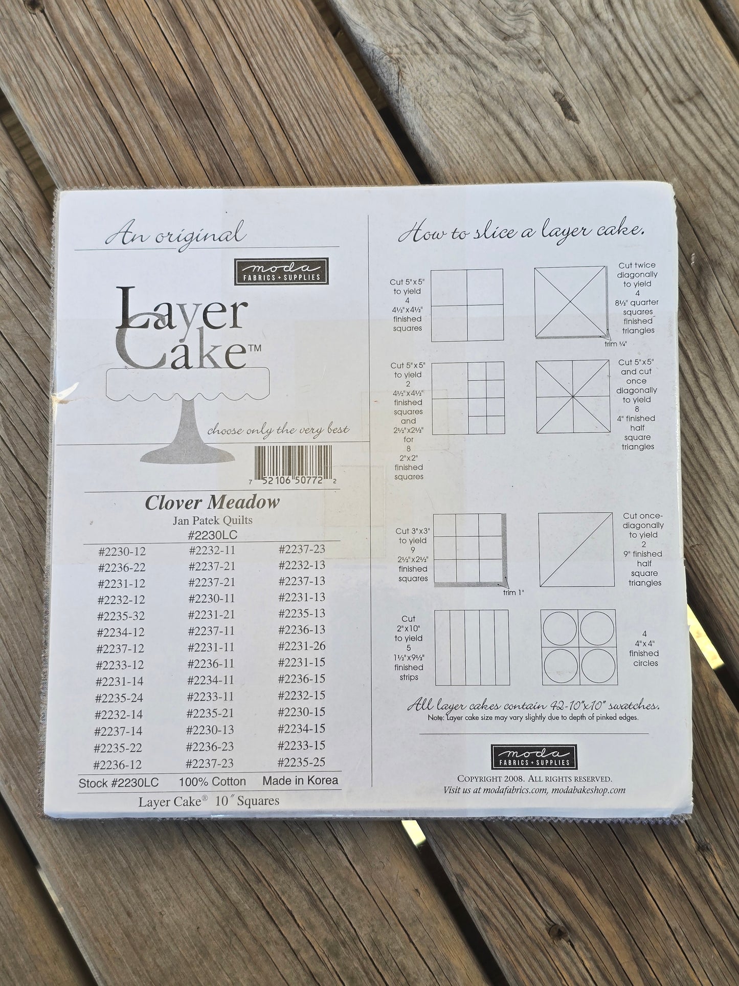 Moda - Jan Patek - Clover Meadow - Layer Cake