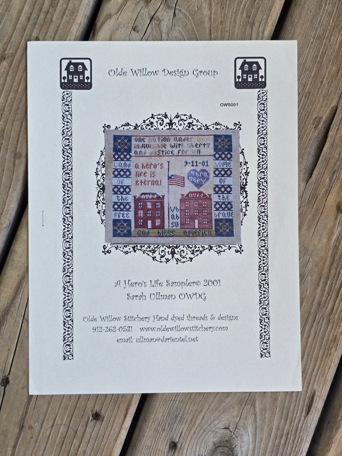 Olde Willow Design Group - A Hero's Life Sampler - Cross Stitch Pattern
