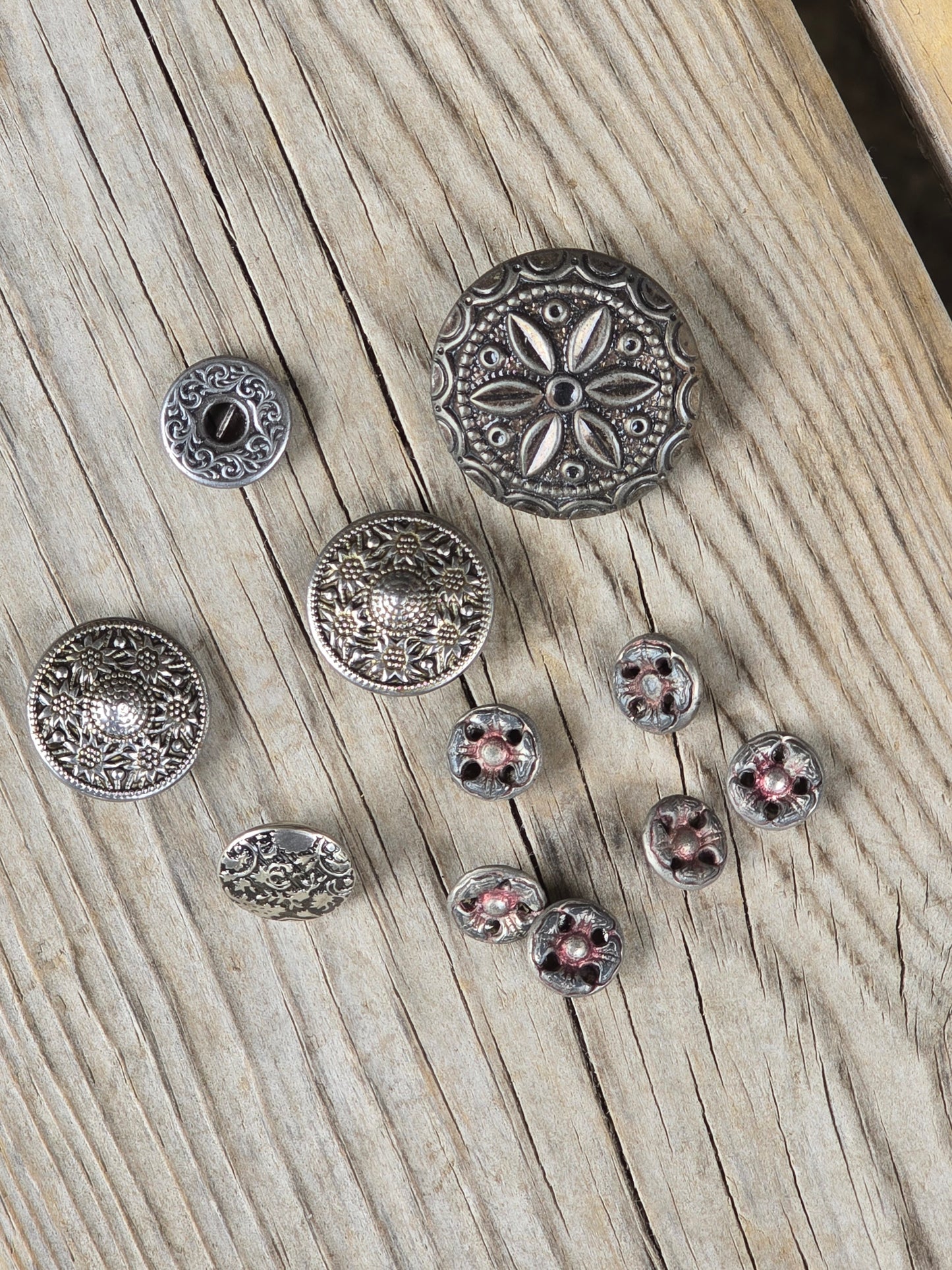 Vintage Round Metal Buttons