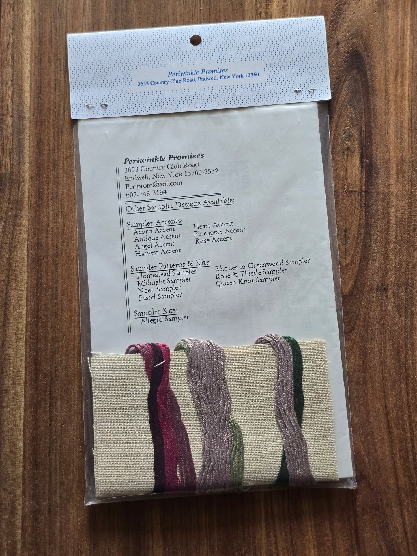 Periwinkle Promises - Sampler Accents - Antique Sampler Accents - Cross Stitch Kit