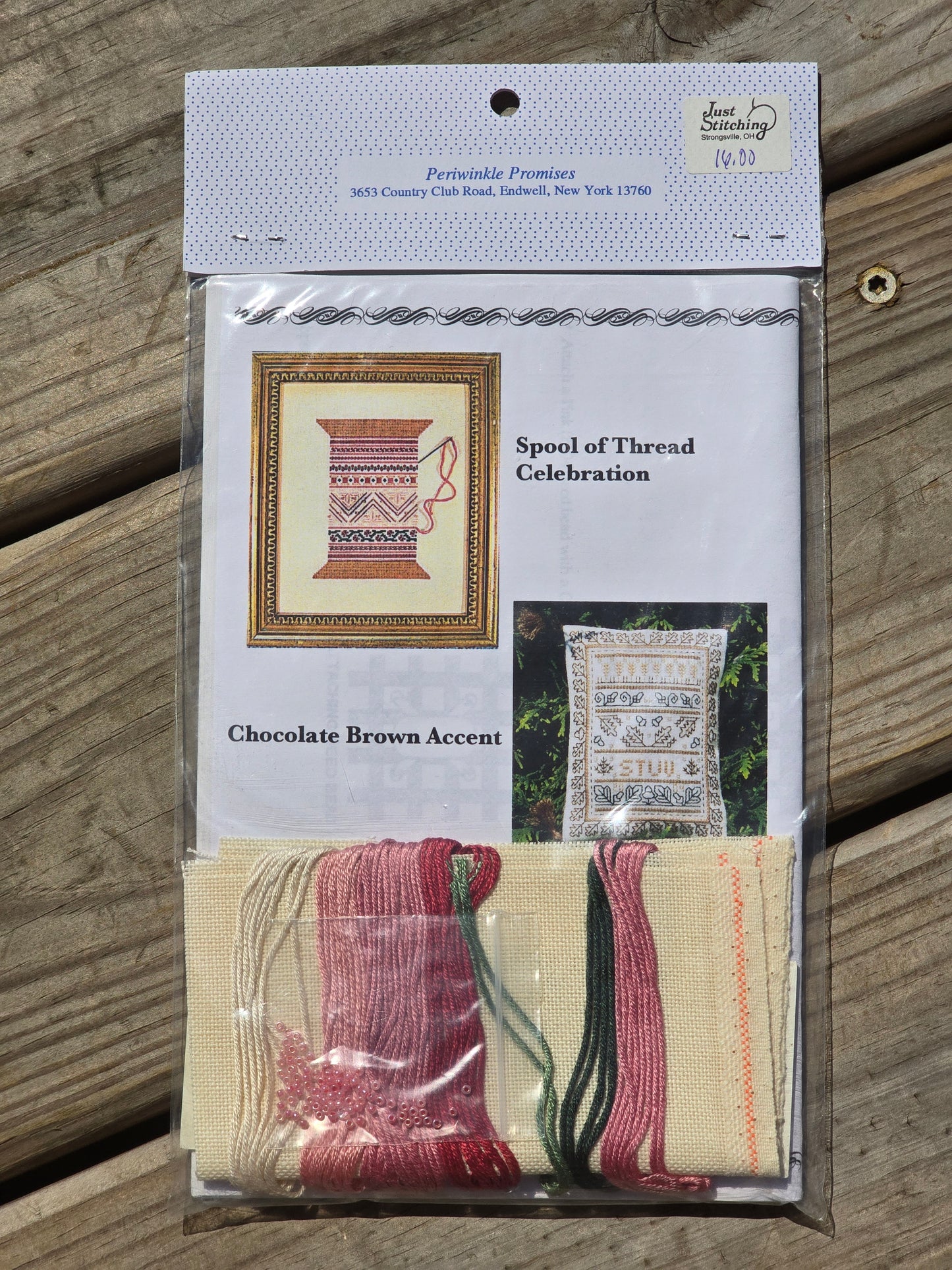 Periwinkle Promises - Berry Pink - Sampler Accents - Cross Stitch Kit