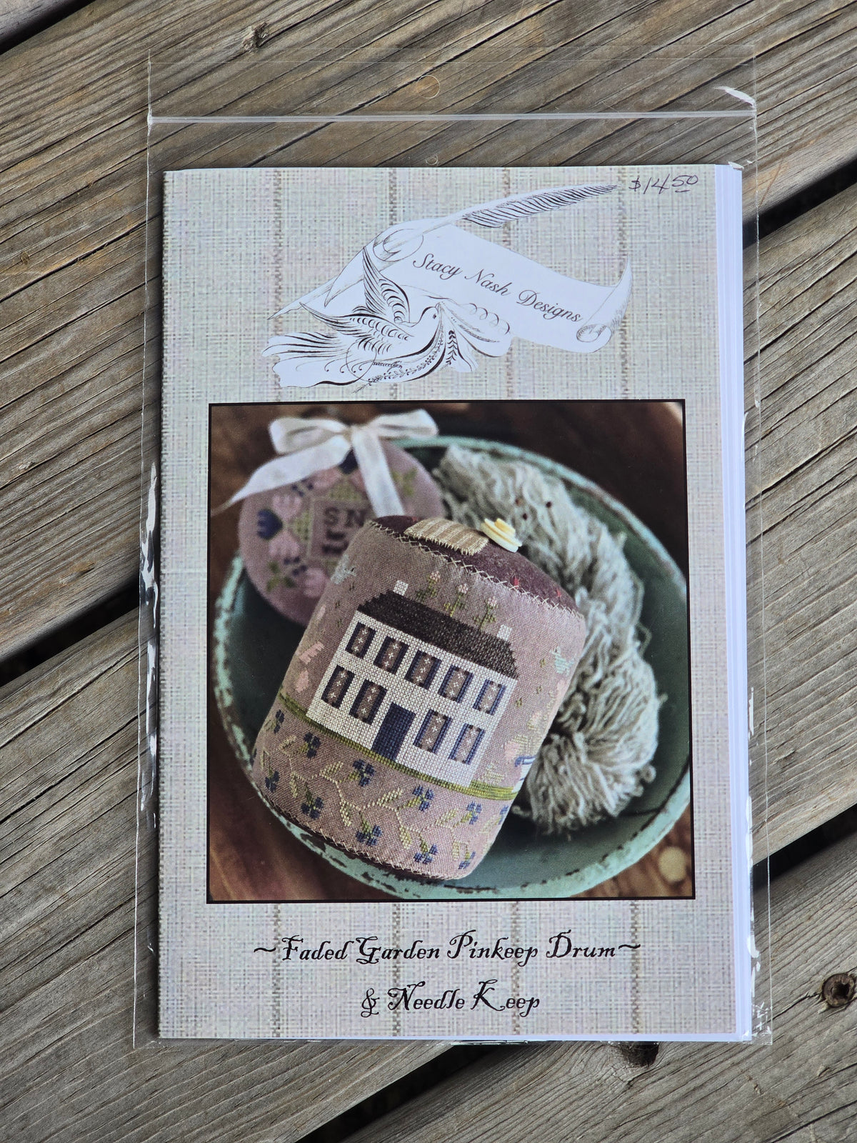 Stacy Nash Designs - Faded Garden Pinkeep Drum and Needle Keep - Cross Stitch Pattern