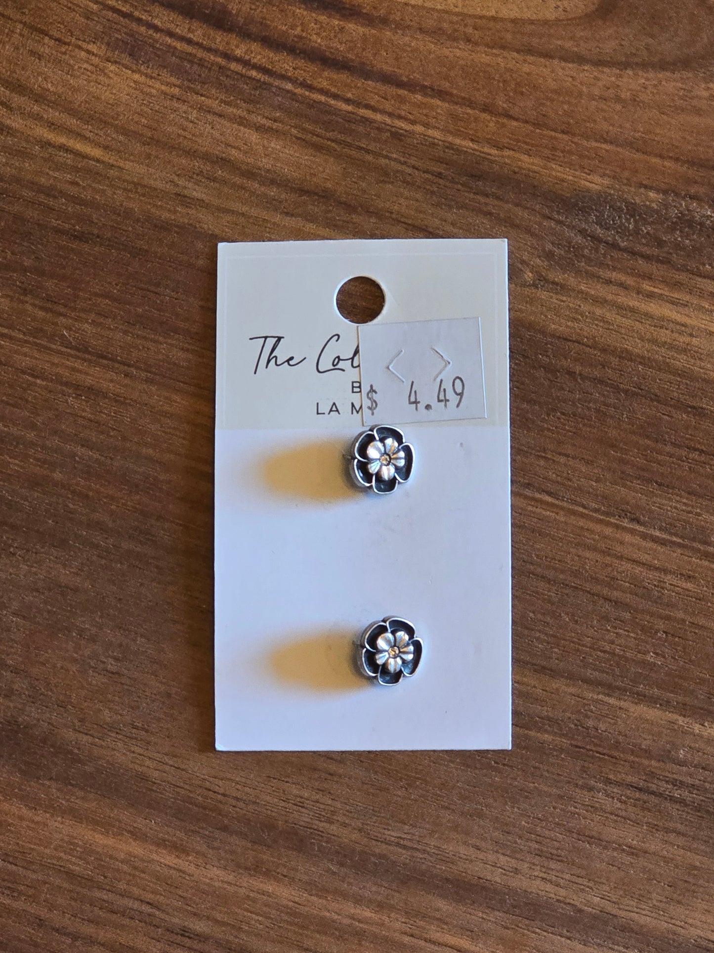 LaMode - Metal Flower with Rhinestone Buttons