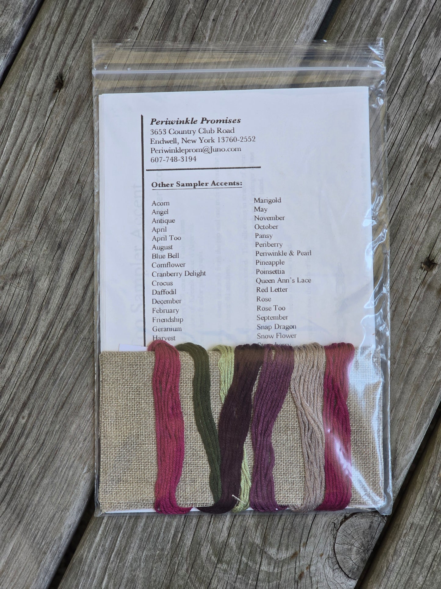 Periwinkle Promises - Thistle Too Sampler Accent - Sampler Accents - Cross Stitch Kit