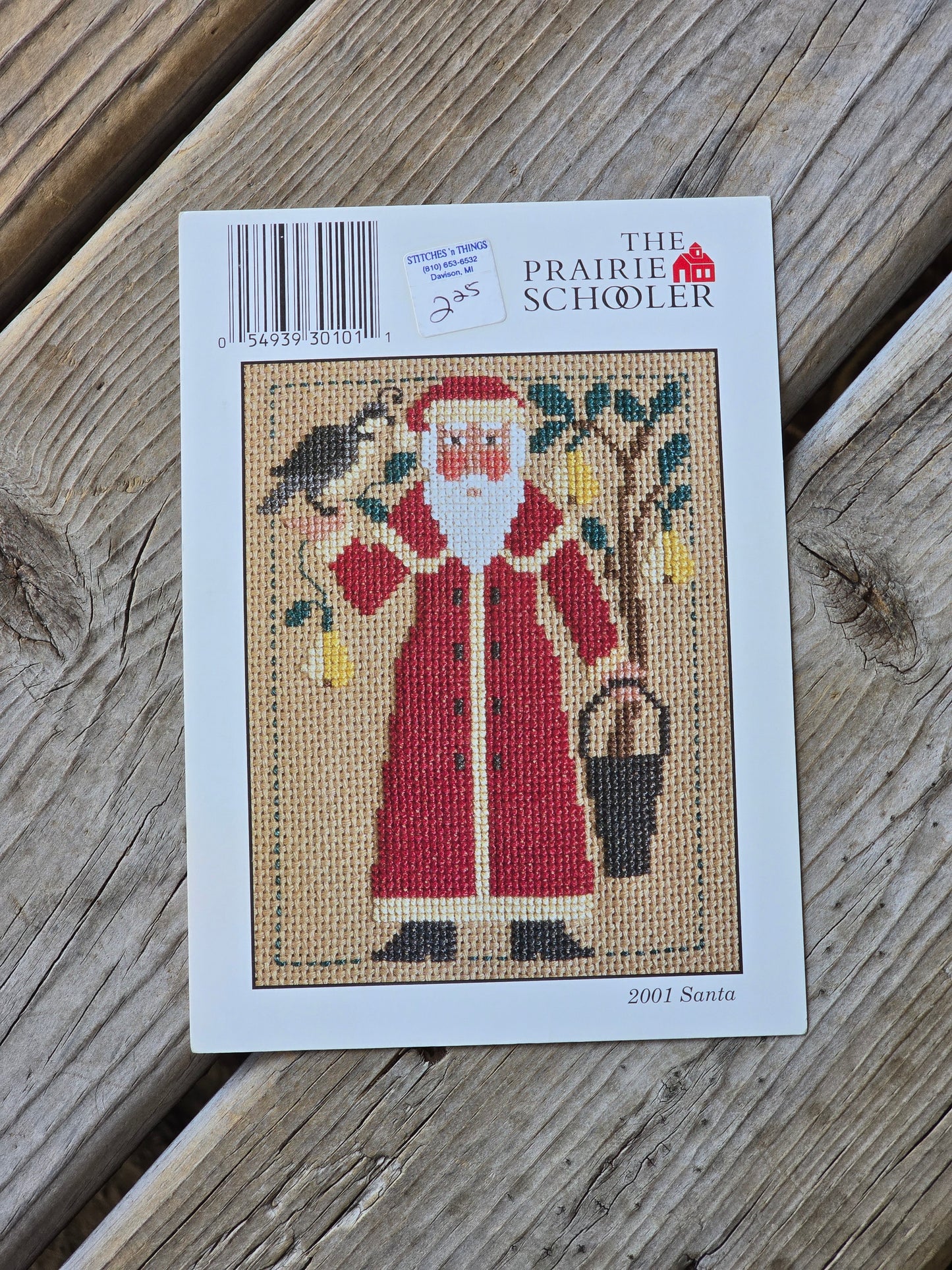 The Prairie Schooler - 2001 Santa - Cross Stitch Pattern
