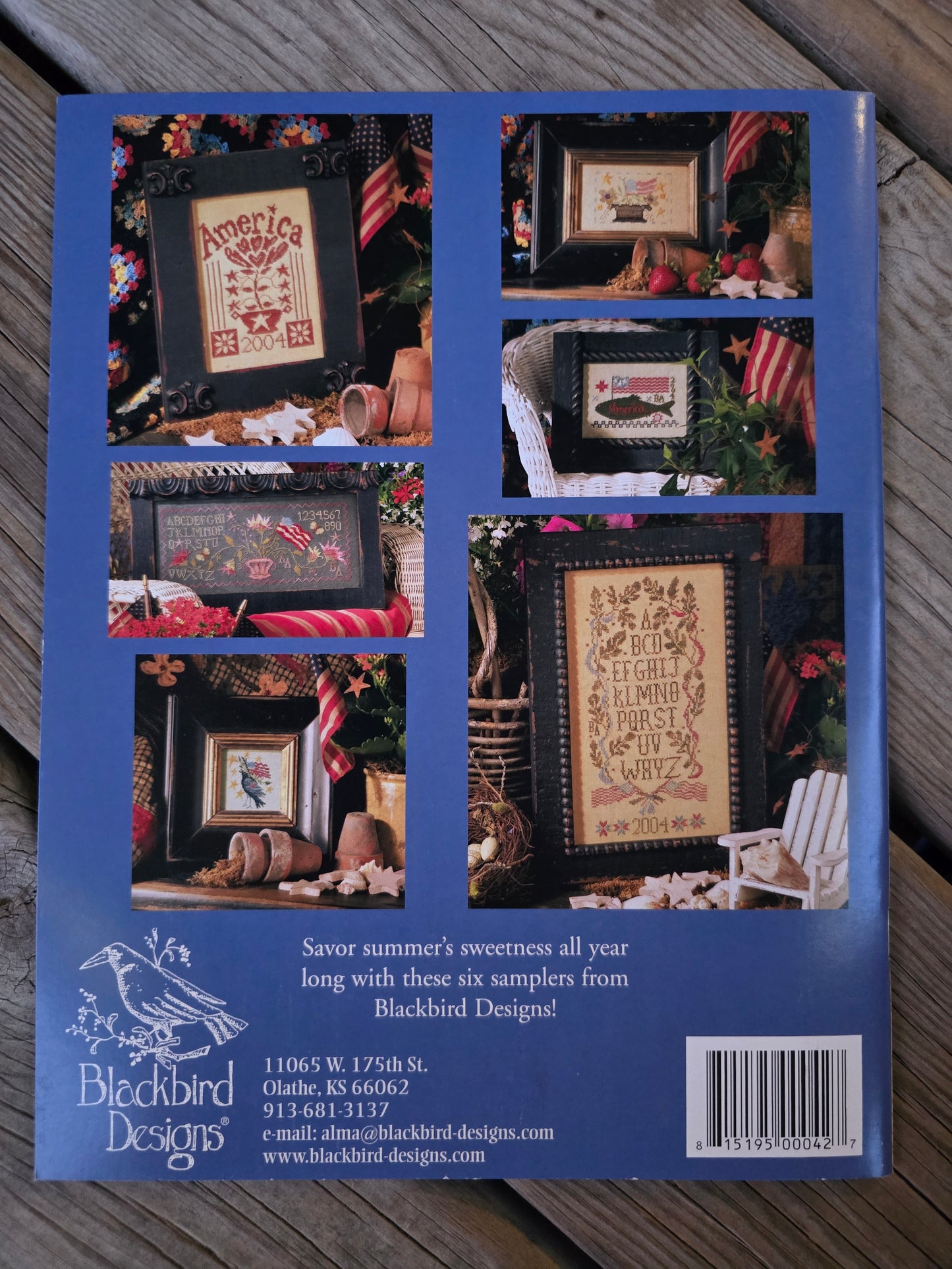 Blackbird Designs - Souvenirs of Summer - 6 Cross Stitch Patterns
