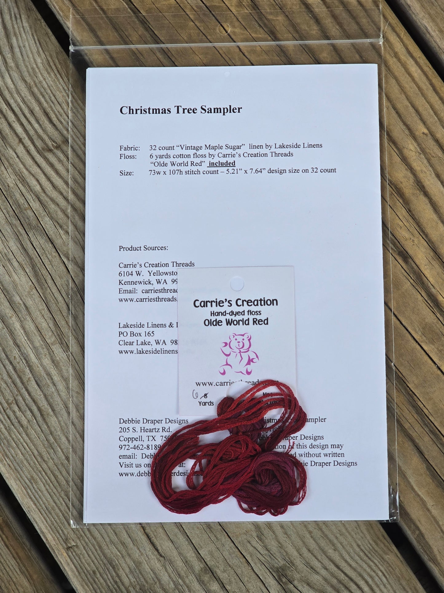 Debbie Draper Designs - Christmas Tree Sampler - Cross Stitch Pattern