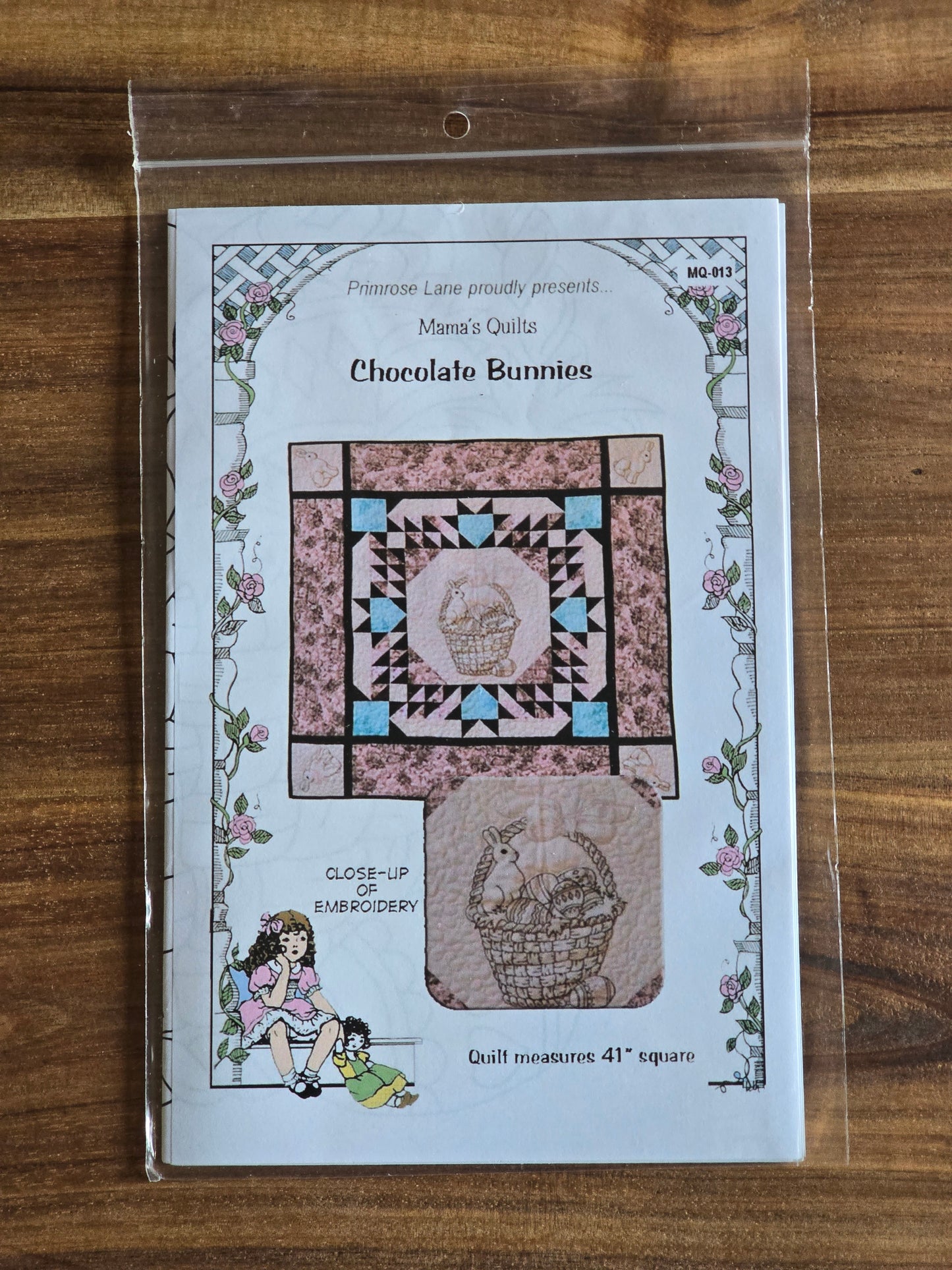 Primrose Lane - Chocolate Bunnies - Embroidery and Quilt Pattern