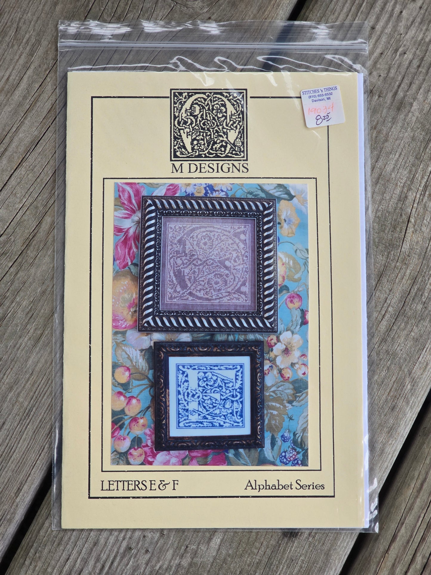 M Designs - Alphabet Series - Letters E & F - Cross Stitch Pattern