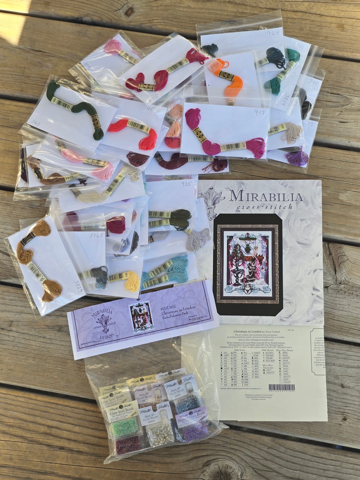 Mirabilia - Christmas in London - Cross Stitch Pattern with Embellishment Pack