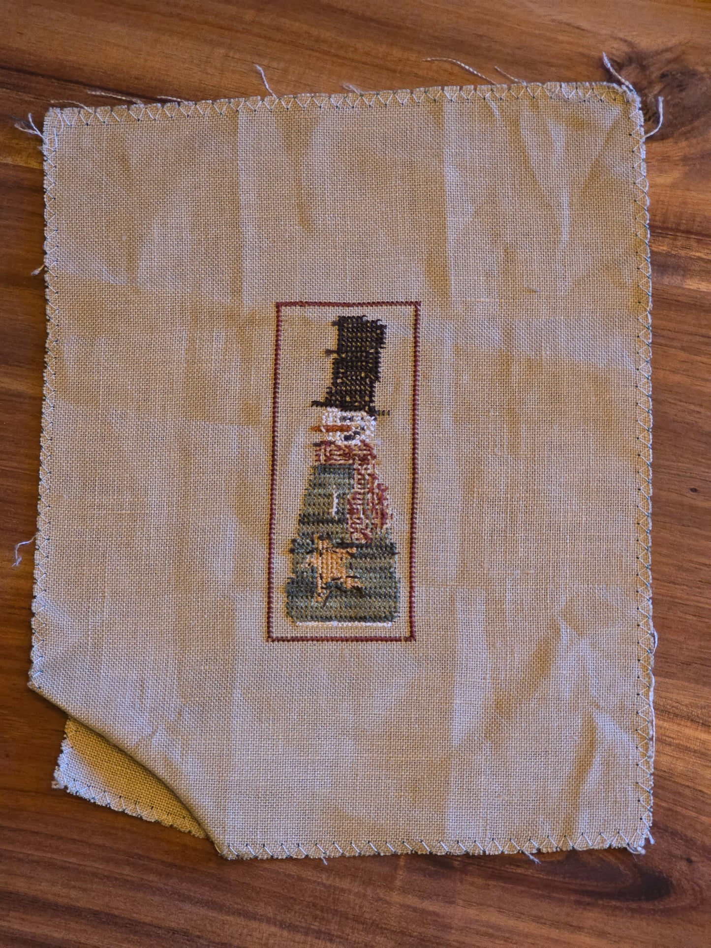 Heart In Hand - Snowman Roundabout - Completed Cross Stitch