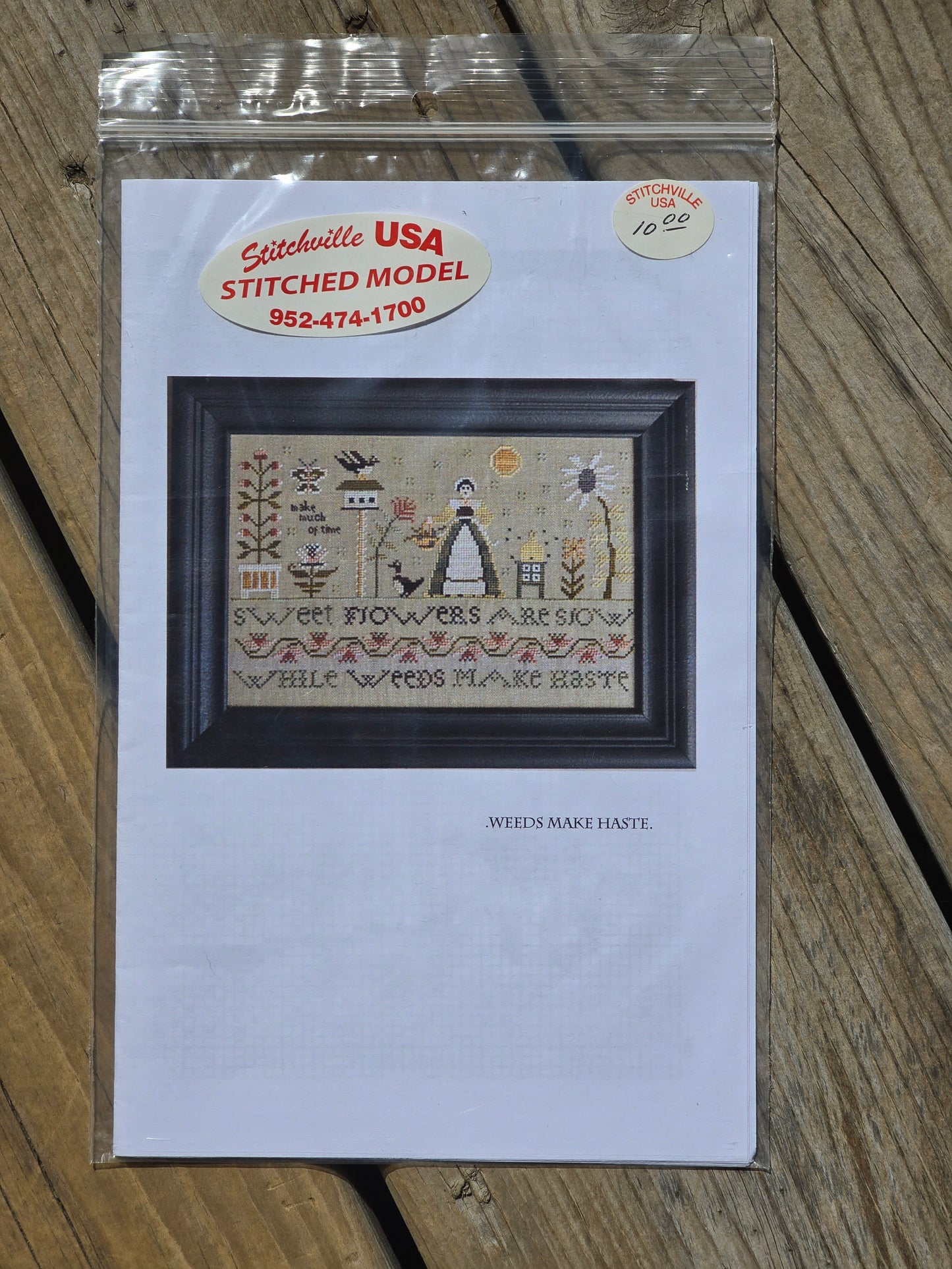 Shakespeare's Peddler - Weeds Make Haste - Cross Stitch Pattern