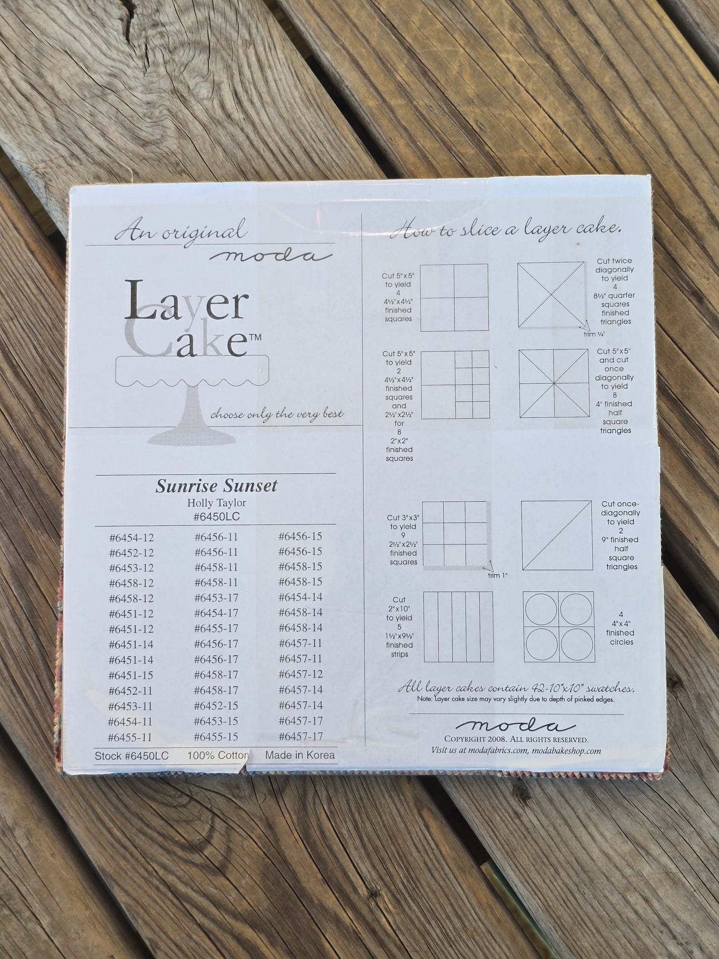 Moda - Holly Taylor - Sunrise Sunset - Layer Cake