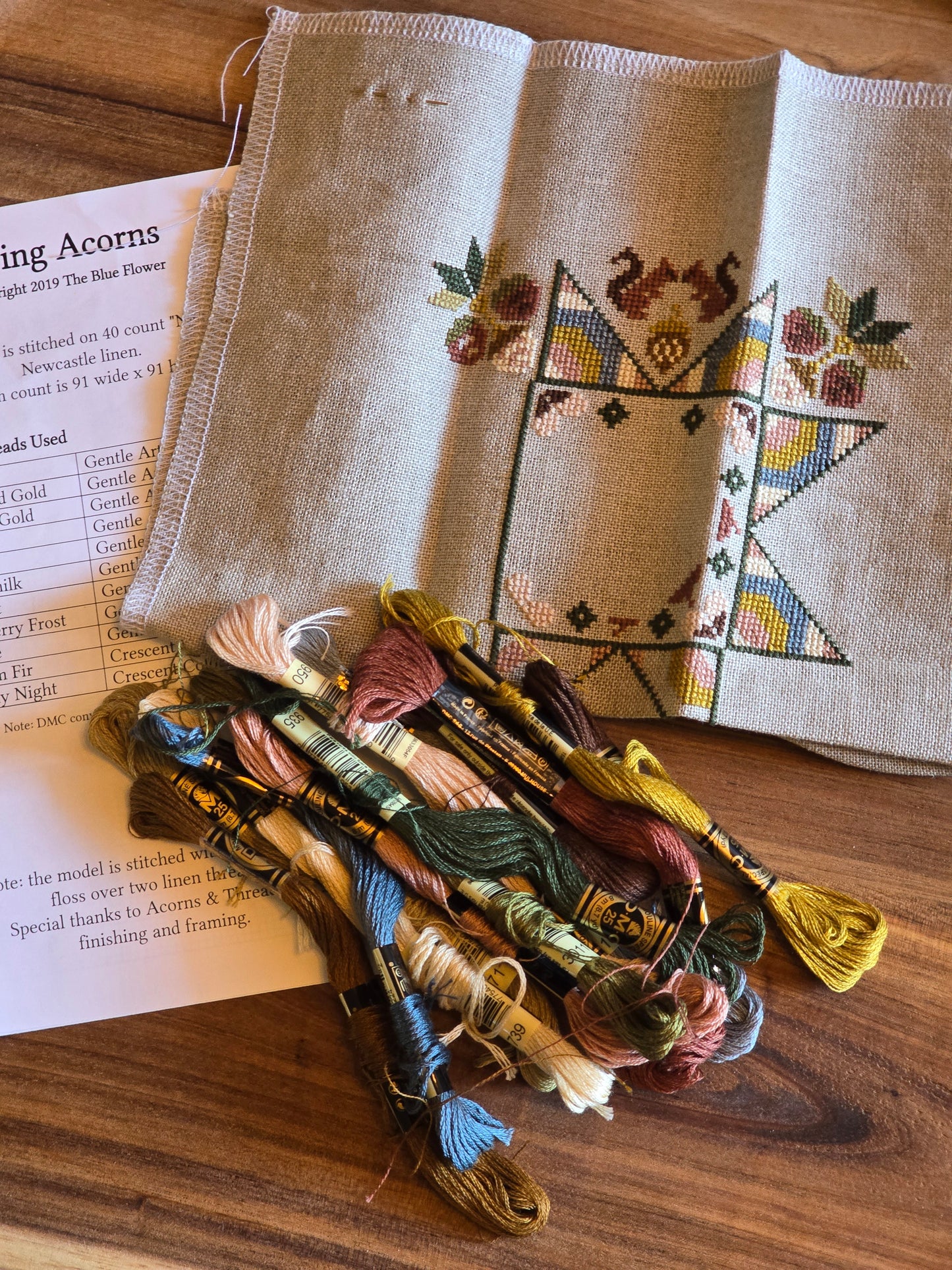 The Blue Flower - Spring Acorns - Cross Stitch Kit