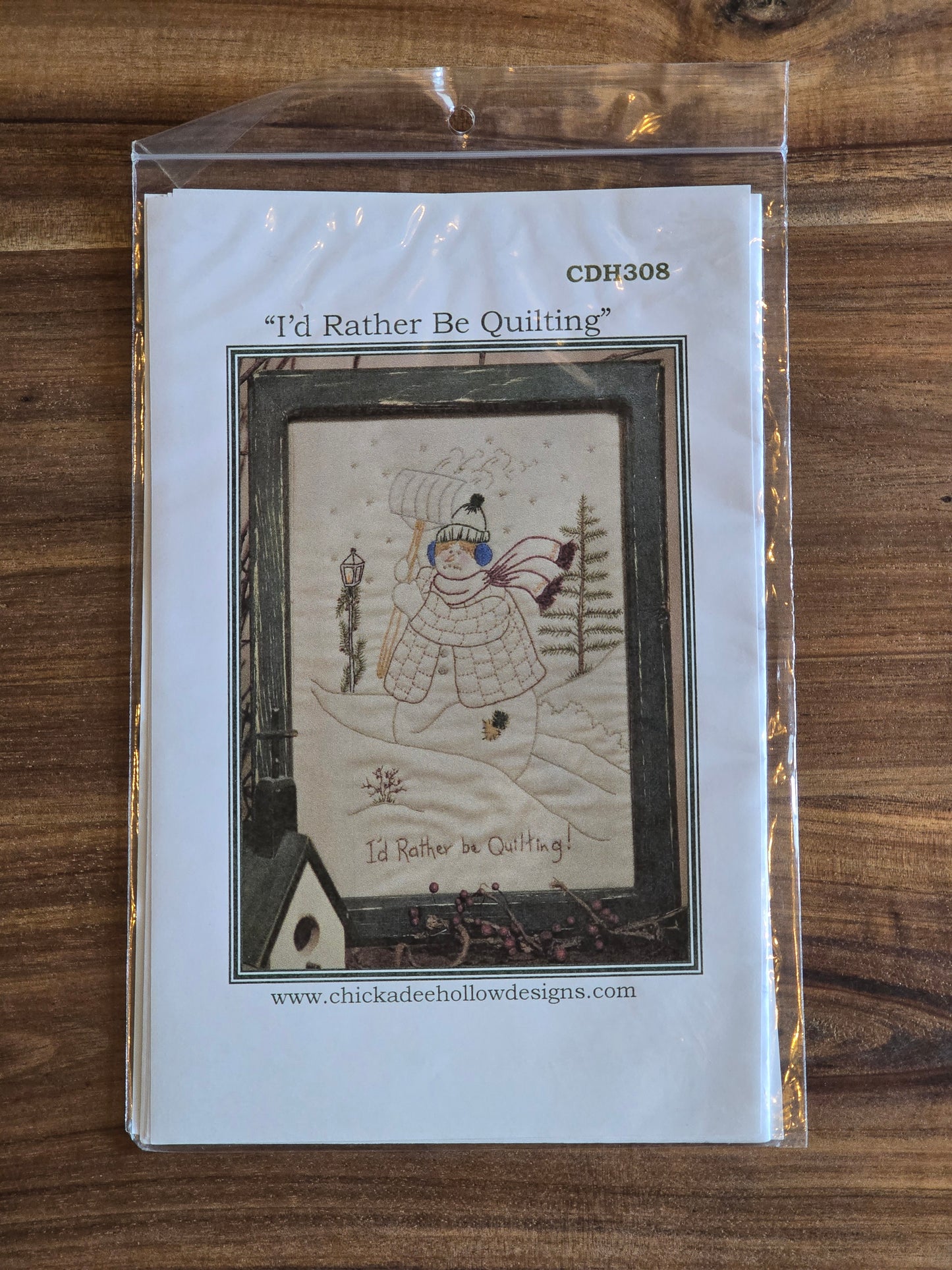 Chickadee Hollow Designs - I'd Rather Be Quilting - Embroidery Pattern
