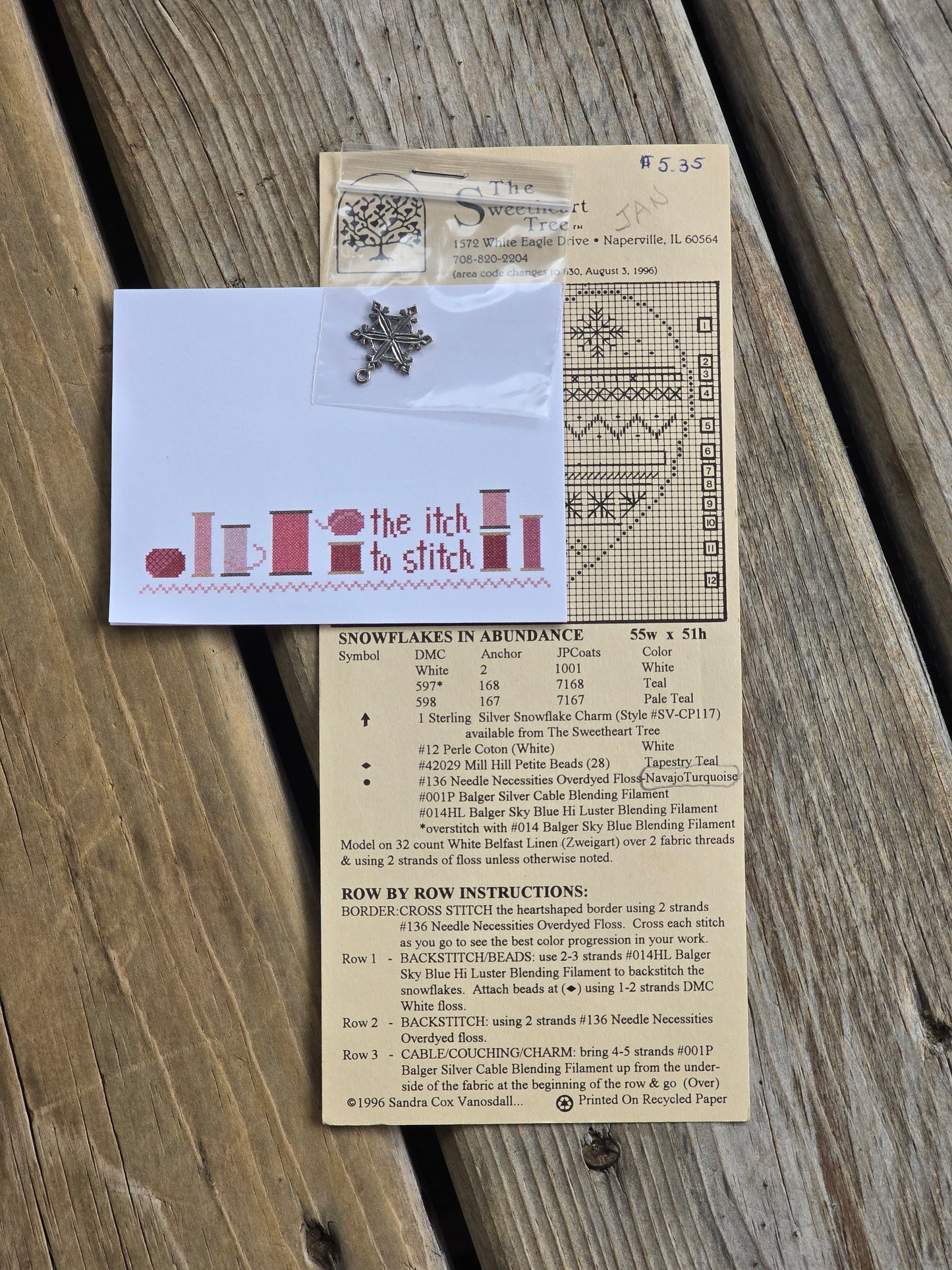 The Sweetheart Tree - Snowflakes in Abundance - Cross Stitch Pattern