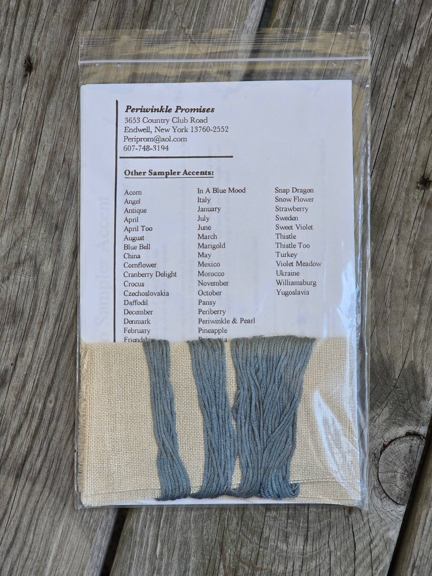 Periwinkle Promises - Morocco Sampler Accent - Sampler Accents - Cross Stitch Kit