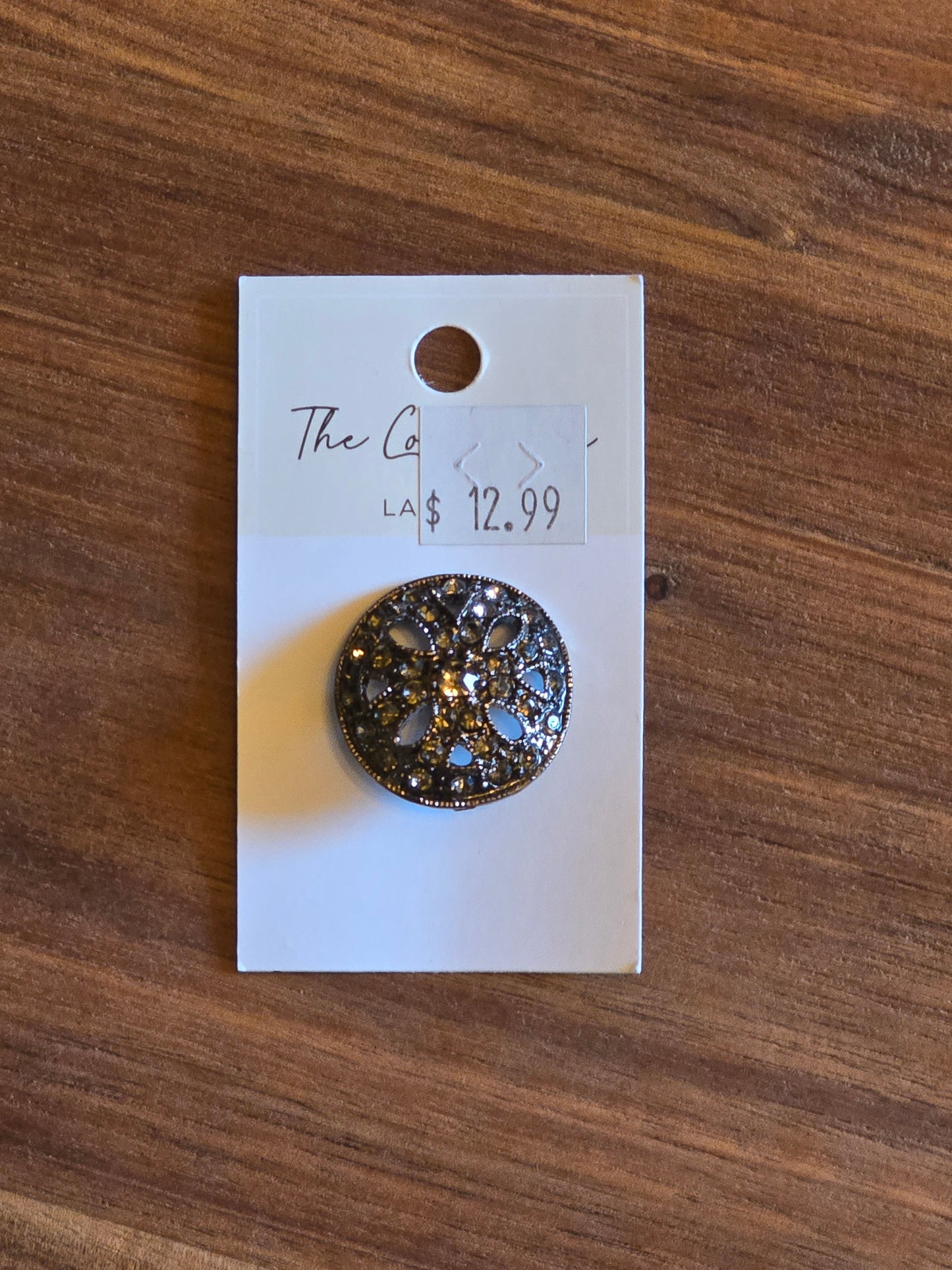 LaMode - The Collection - Black Rhinestone Button
