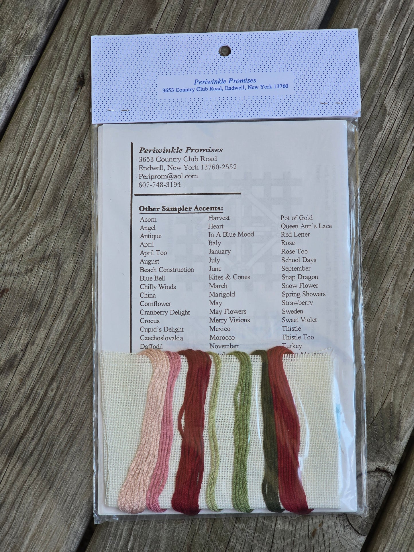 Periwinkle Promises - May Flowers Sampler Accent - Sampler Accents - Cross Stitch Kit