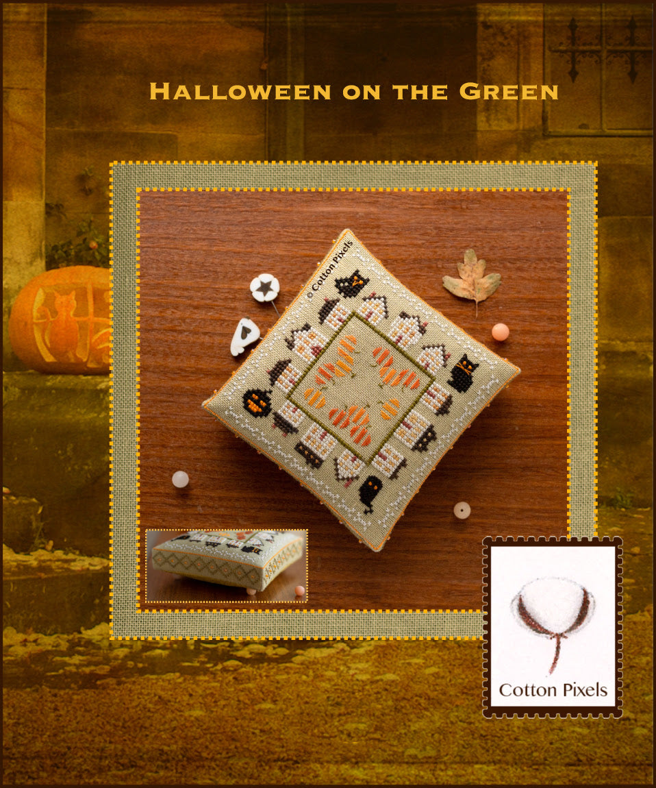 Cotton Pixels - Halloween on the Green - Cross Stitch Pattern - Nashville Needlework Market 2026
