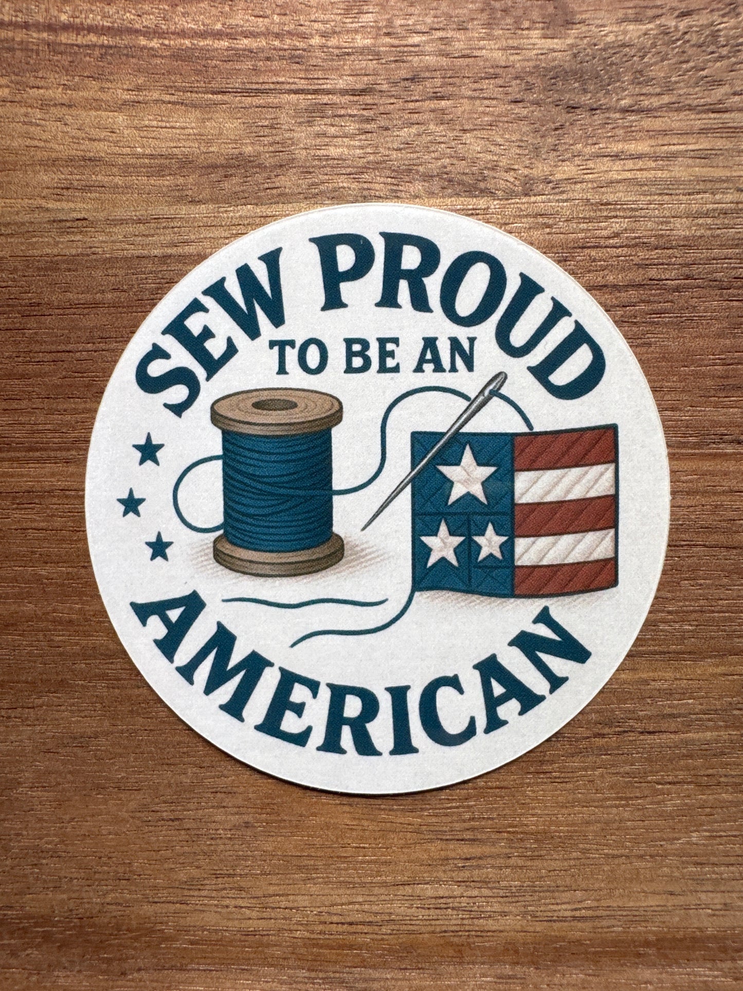 Quilters Haven Designs - Patriotic Quilter Stickers - America The Beautiful And Quilted, Stars Stripes & Stitches Since 1776, Sew Proud To Be An American