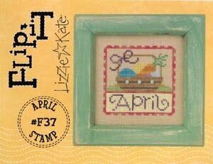 Lizzie Kate - Flip It  - April Stamp - Cross Stitch Pattern