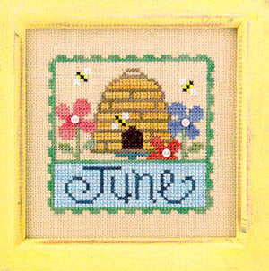 Lizzie Kate - Flip It  - June Stamp - Cross Stitch Pattern