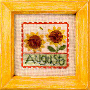 Lizzie Kate - Flip It  - August Stamp - Cross Stitch Pattern