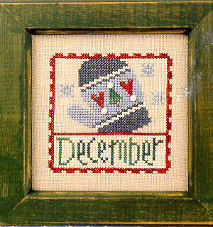 Lizzie Kate - Flip It  - December Stamp - Cross Stitch Pattern